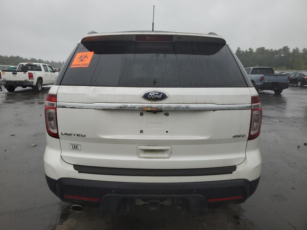 2013 Ford Explorer Limited White vin: 1FM5K8F8XDGC32609