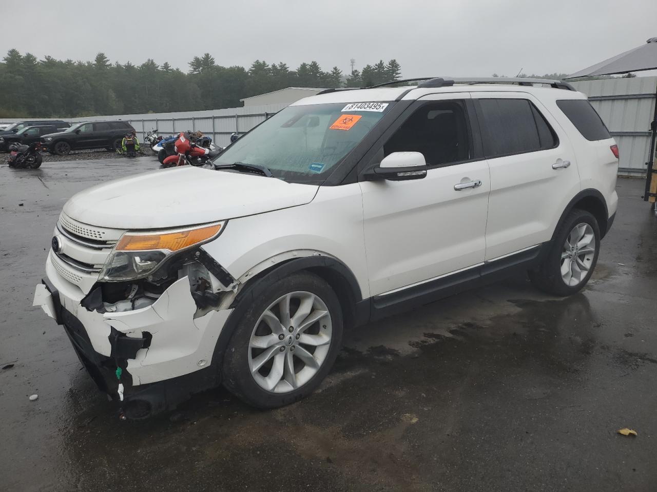 2013 Ford Explorer Limited White vin: 1FM5K8F8XDGC32609
