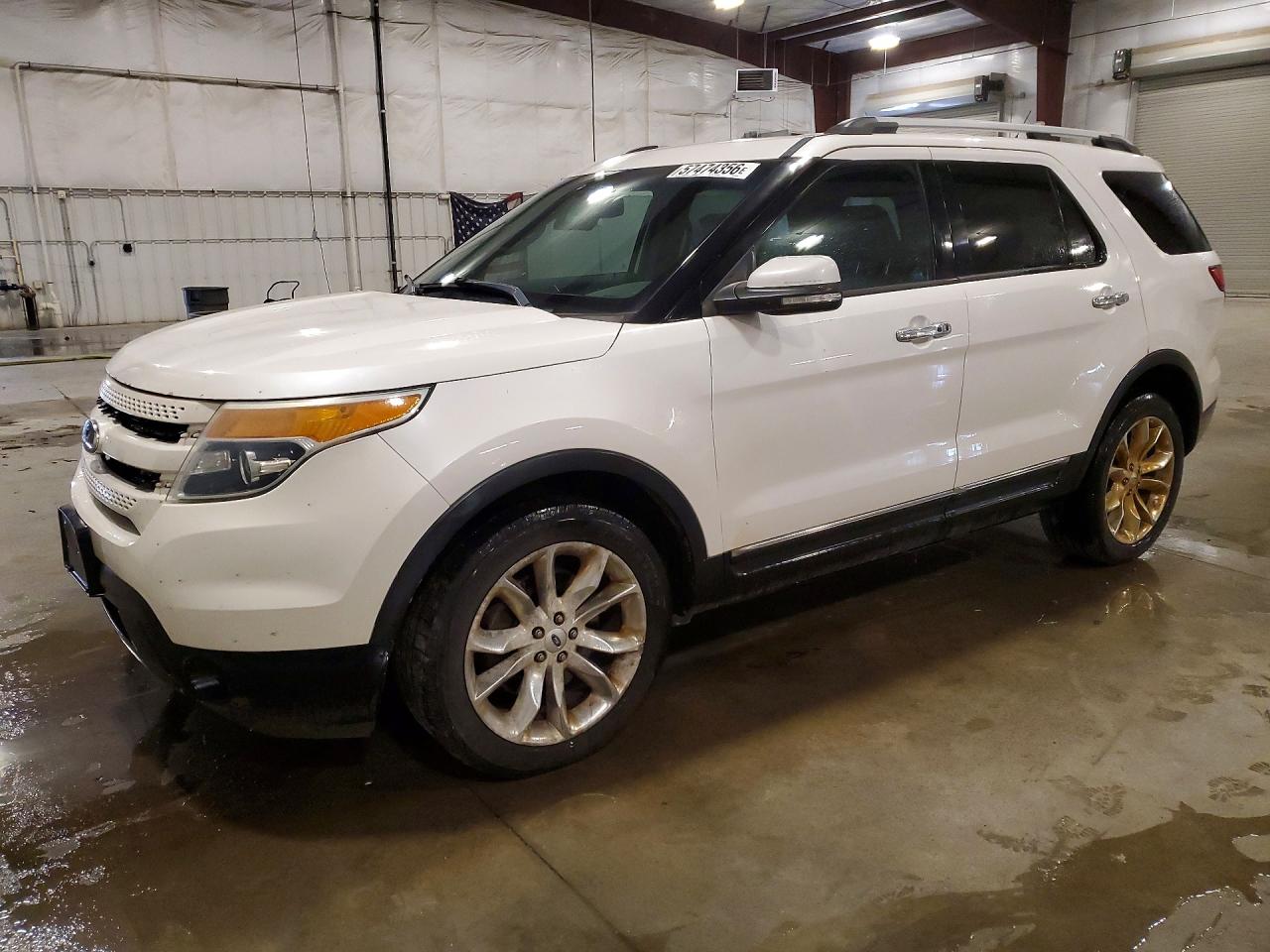 2014 Ford Explorer Limited White vin: 1FM5K8F8XEGA24103