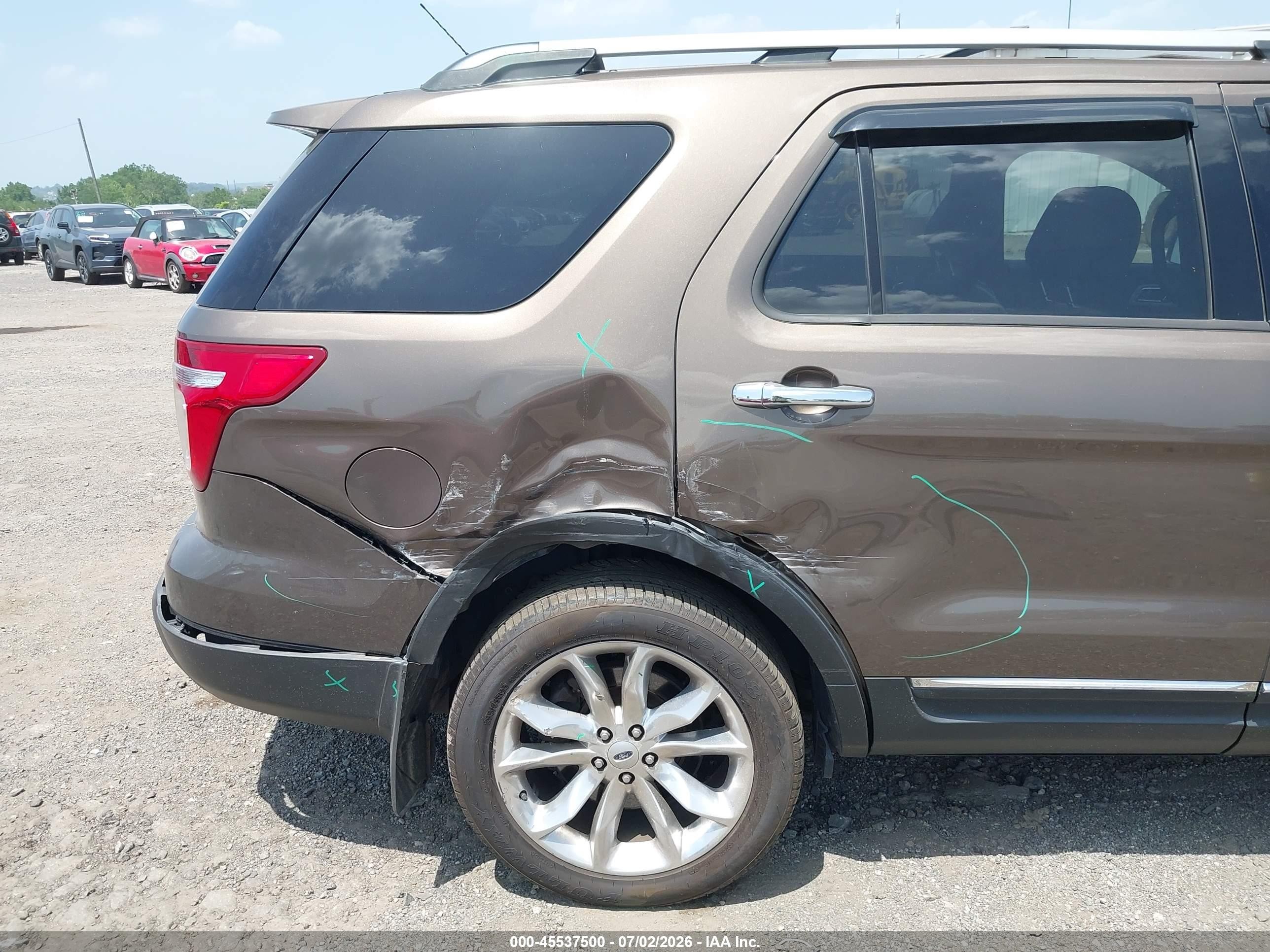 2015 Ford Explorer Limited Серый vin: 1FM5K8F8XFGB15499