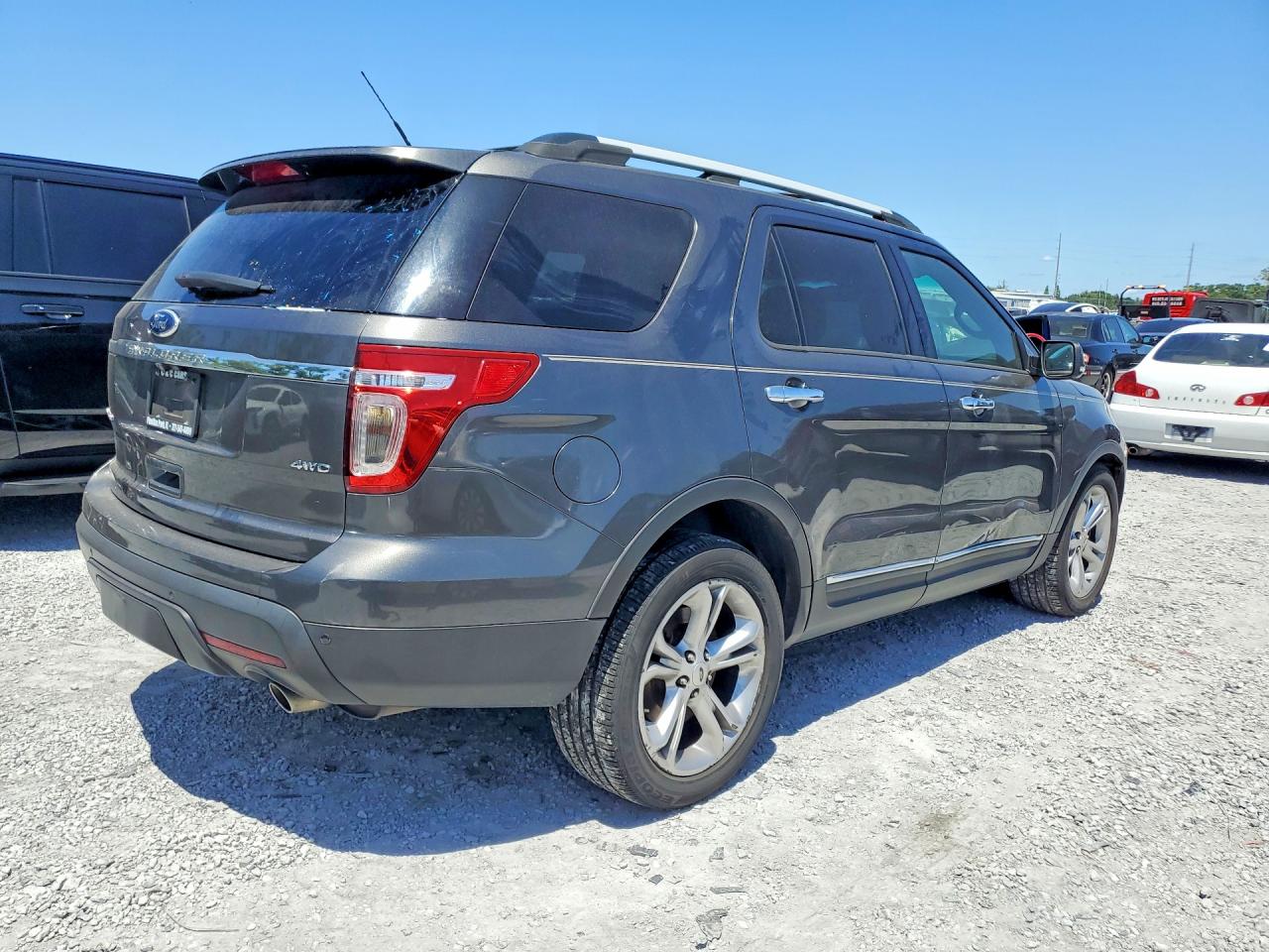 2015 Ford Explorer Limited Gray vin: 1FM5K8F8XFGB19729