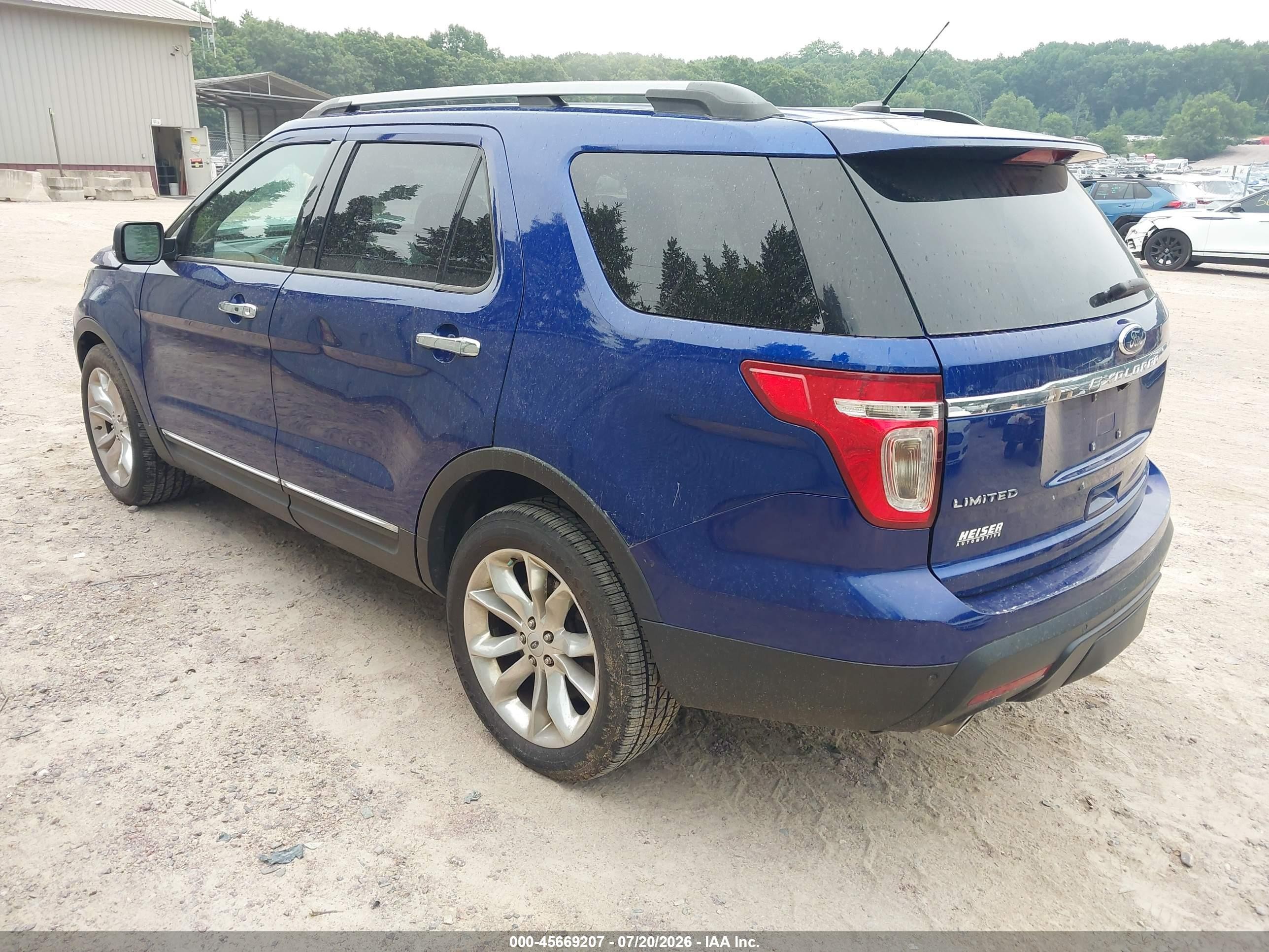2015 Ford Explorer Limited Синий vin: 1FM5K8F8XFGB79462