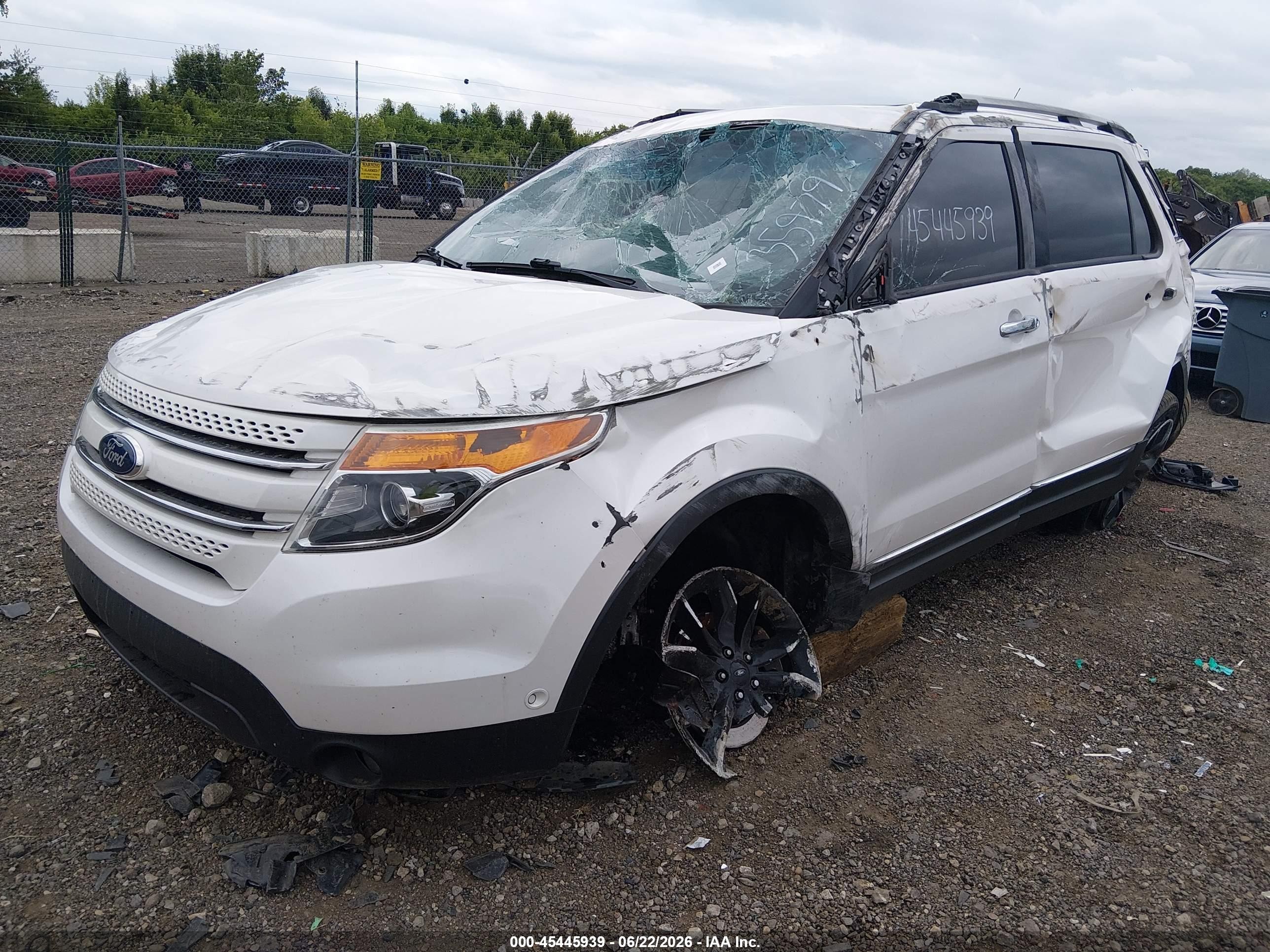 2015 Ford Explorer Limited White vin: 1FM5K8F8XFGC35979