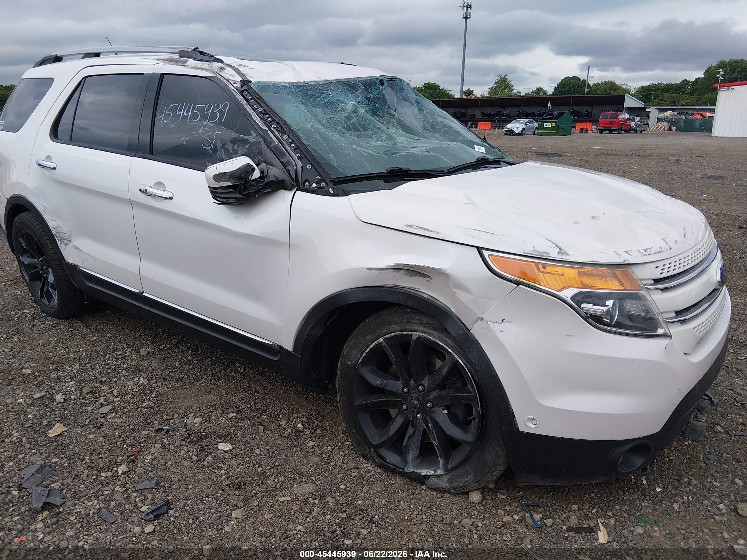 2015 Ford Explorer Limited White vin: 1FM5K8F8XFGC35979