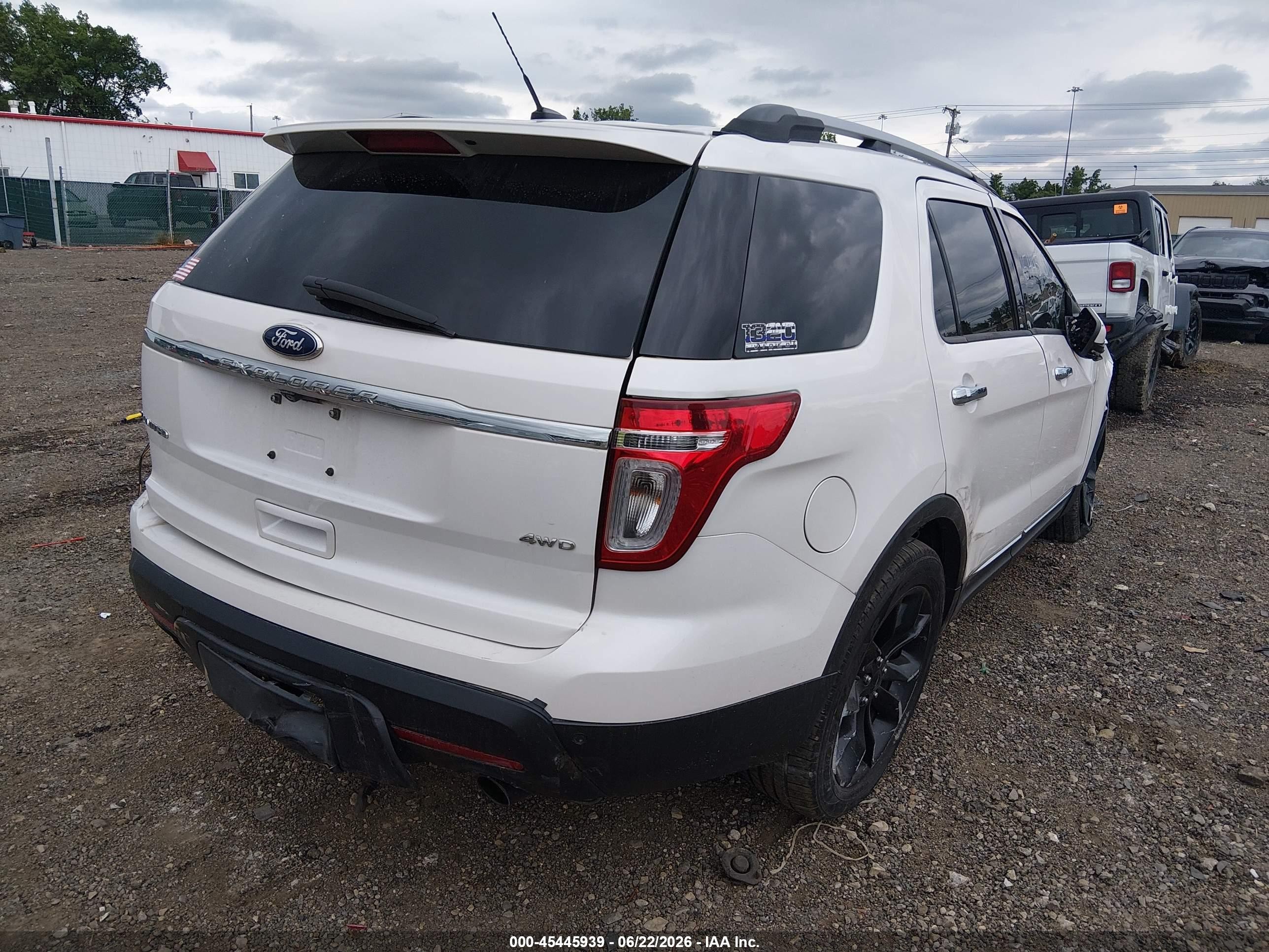 2015 Ford Explorer Limited White vin: 1FM5K8F8XFGC35979