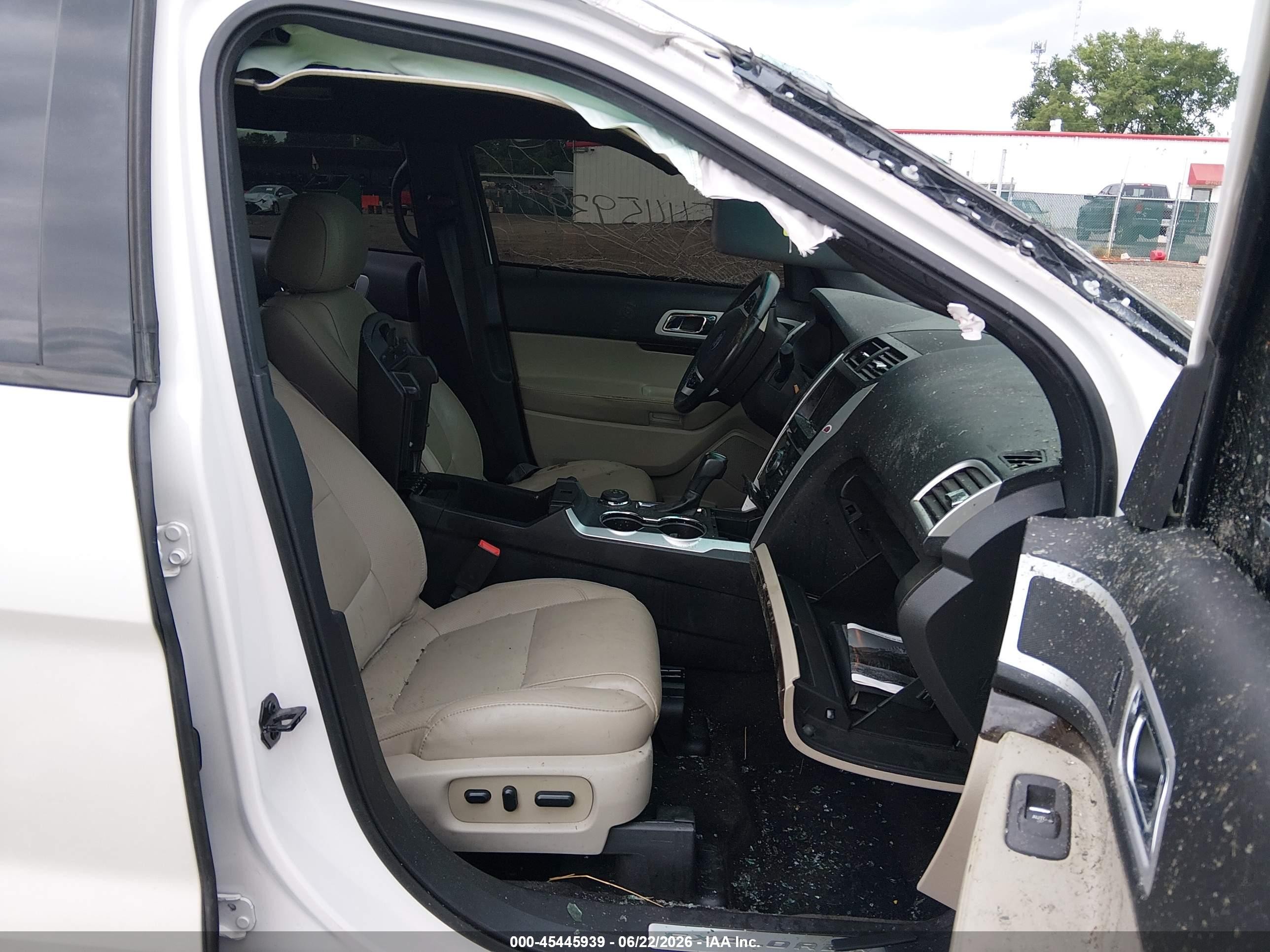 2015 Ford Explorer Limited White vin: 1FM5K8F8XFGC35979