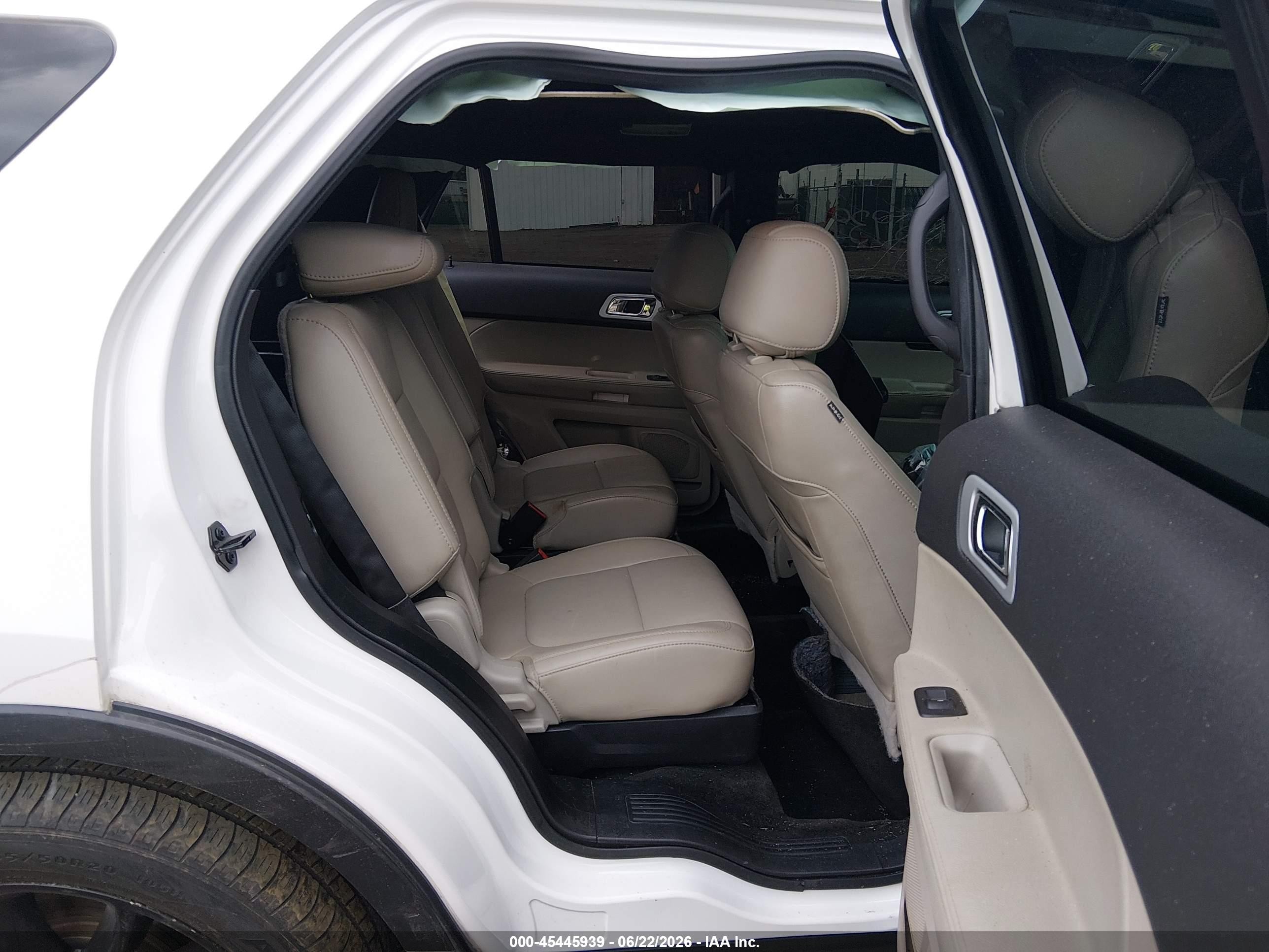 2015 Ford Explorer Limited White vin: 1FM5K8F8XFGC35979