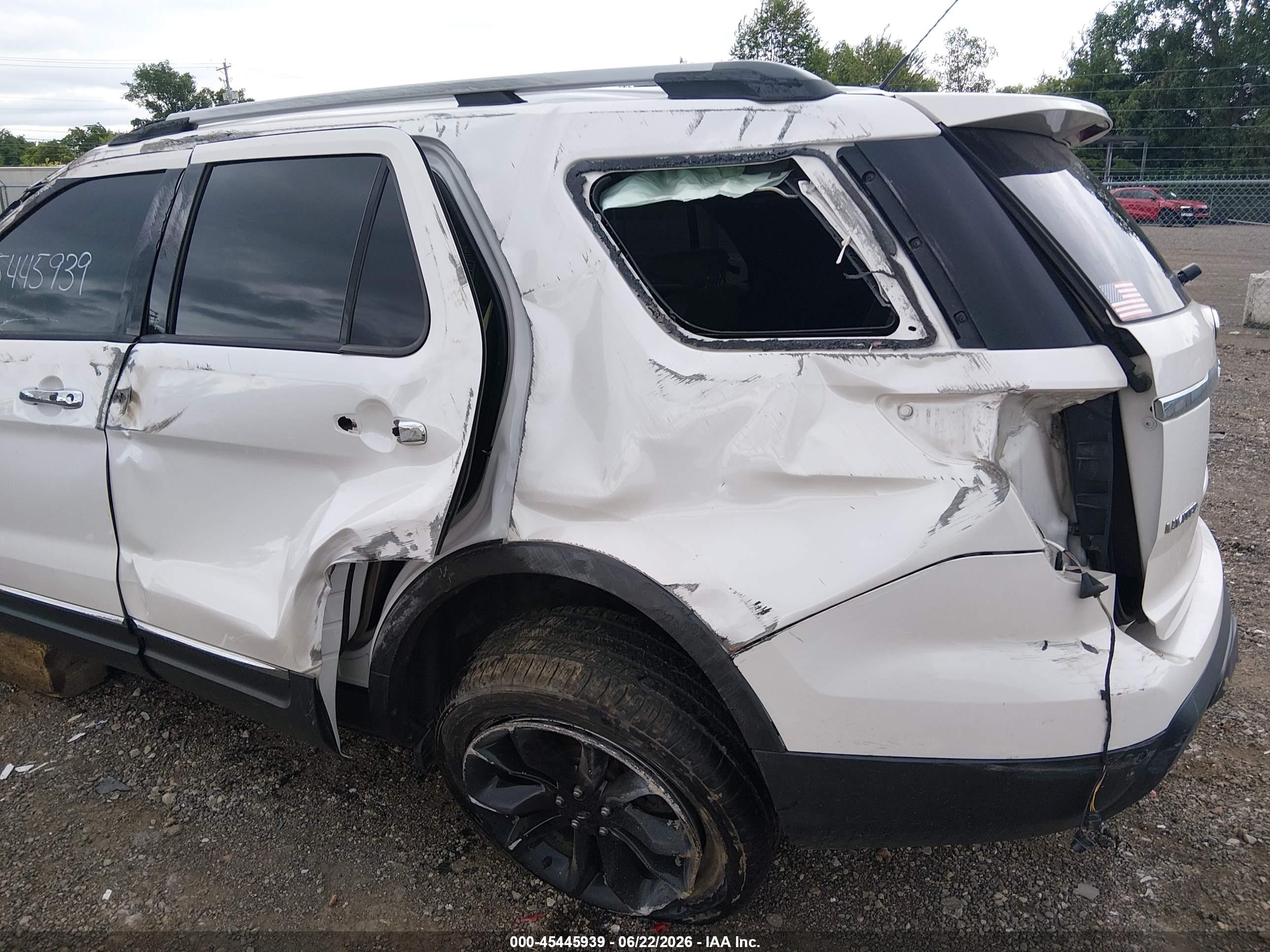 2015 Ford Explorer Limited White vin: 1FM5K8F8XFGC35979