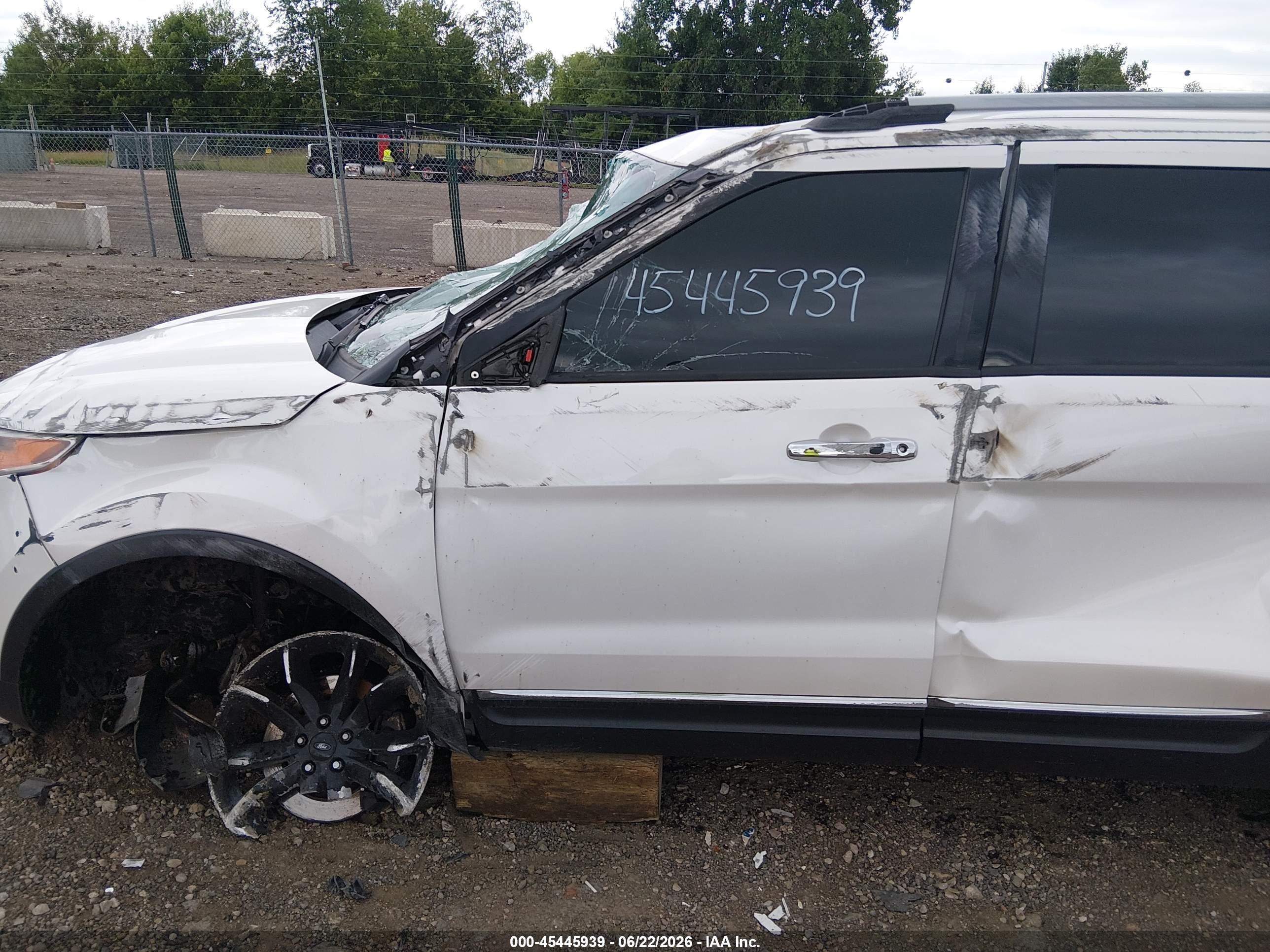 2015 Ford Explorer Limited White vin: 1FM5K8F8XFGC35979