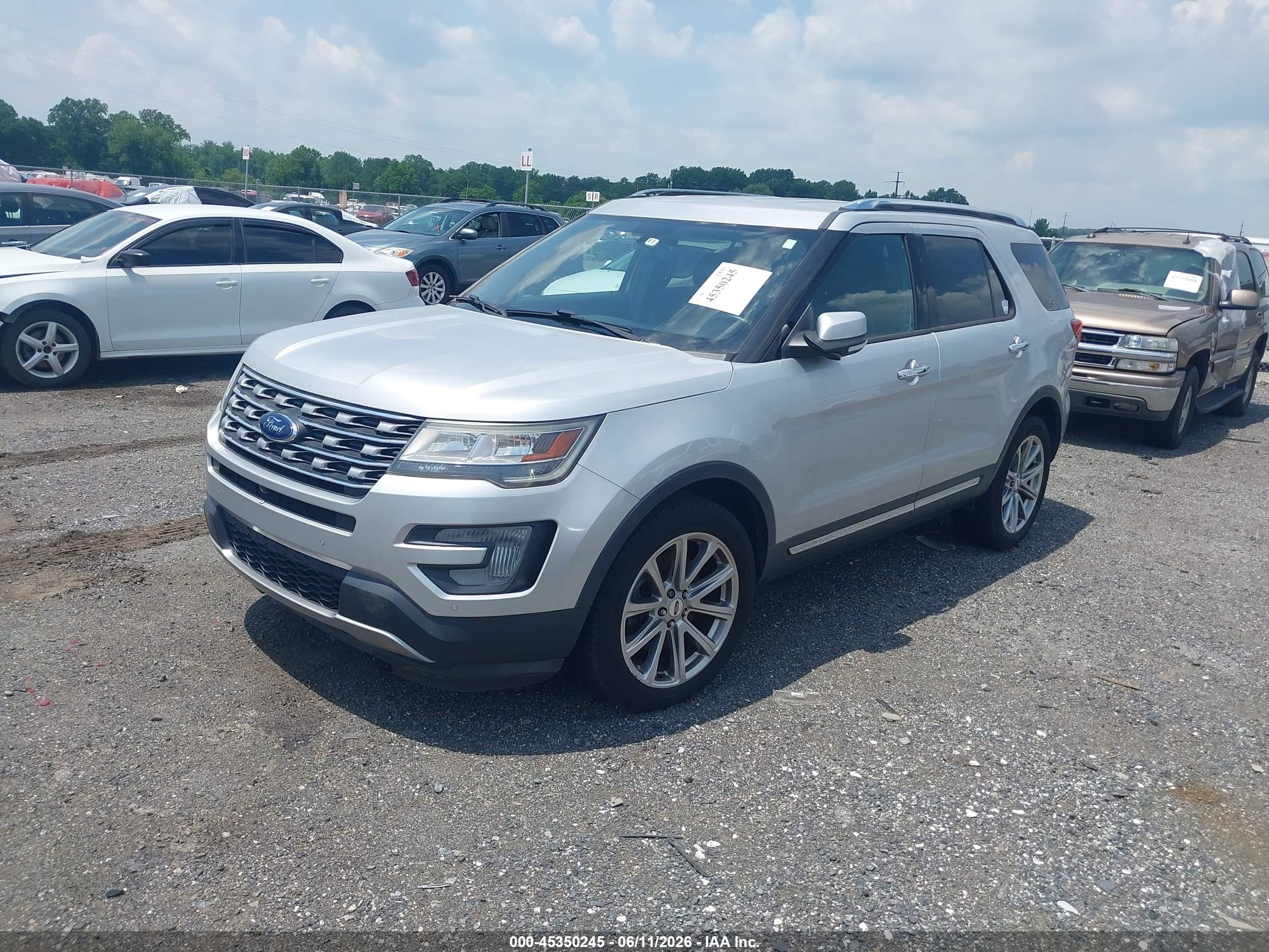 2017 Ford Explorer Limited Silver vin: 1FM5K8F8XHGC38996