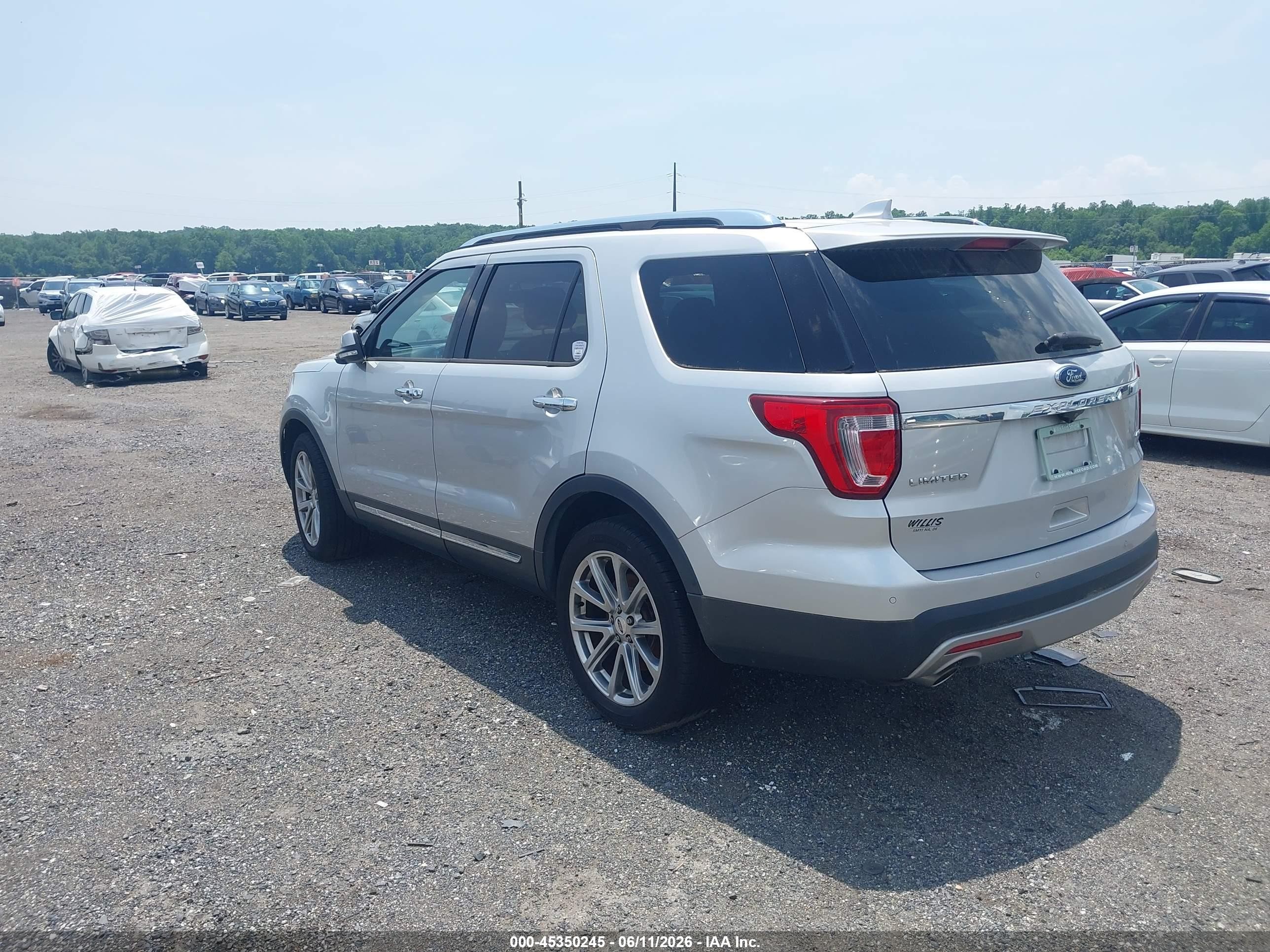 2017 Ford Explorer Limited Silver vin: 1FM5K8F8XHGC38996