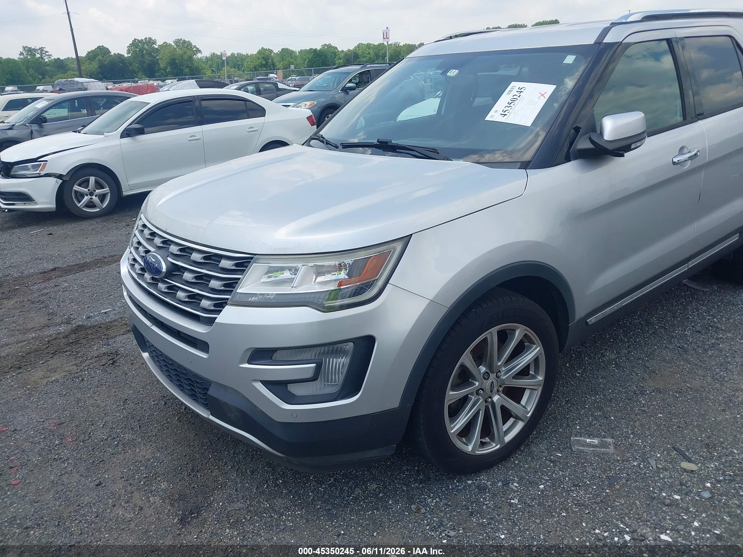 2017 Ford Explorer Limited Silver vin: 1FM5K8F8XHGC38996
