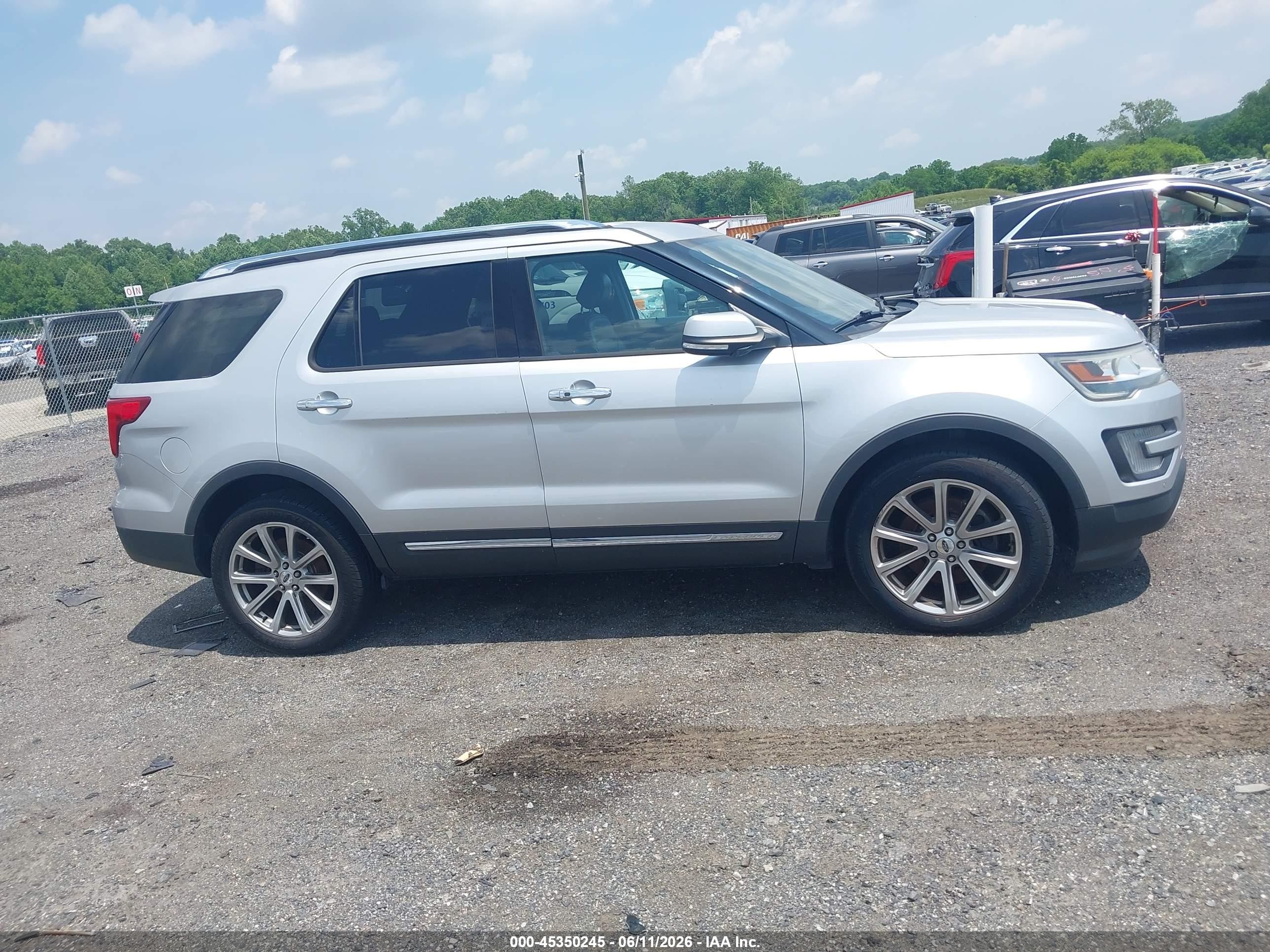 2017 Ford Explorer Limited Silver vin: 1FM5K8F8XHGC38996