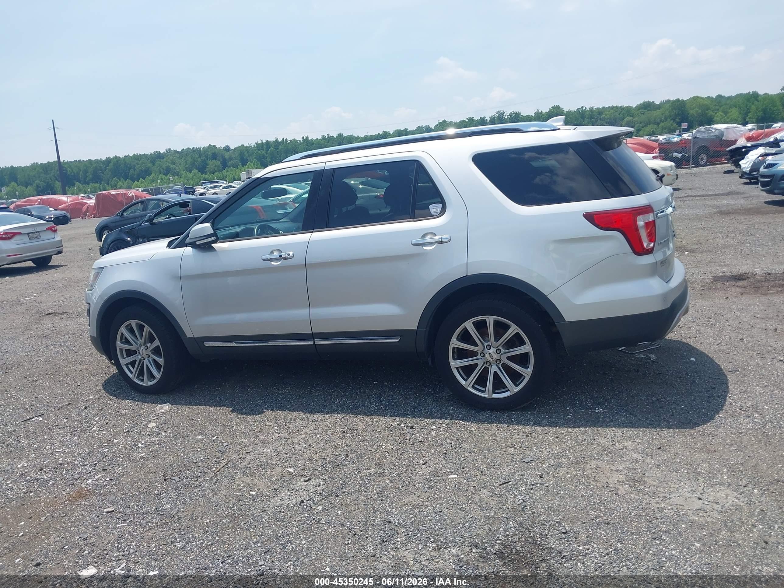 2017 Ford Explorer Limited Silver vin: 1FM5K8F8XHGC38996