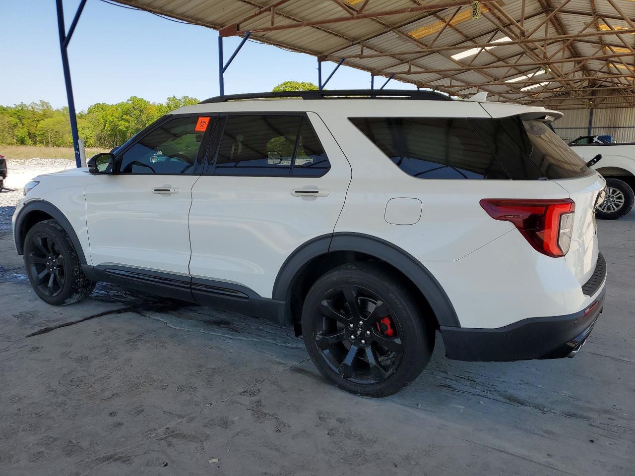 2021 Ford Explorer St White vin: 1FM5K8GC2MGB39442