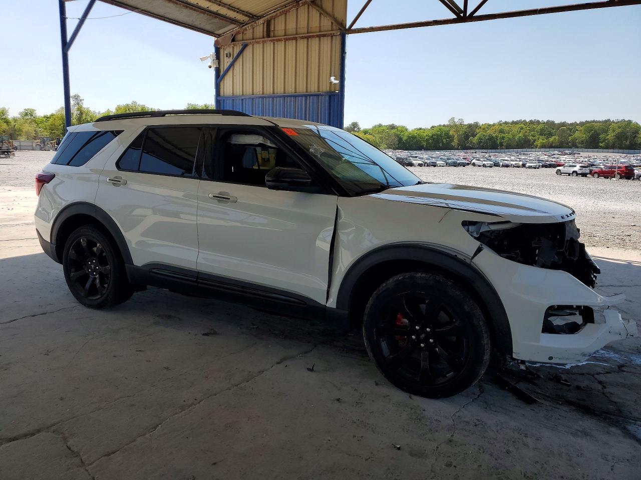 2021 Ford Explorer St White vin: 1FM5K8GC2MGB39442