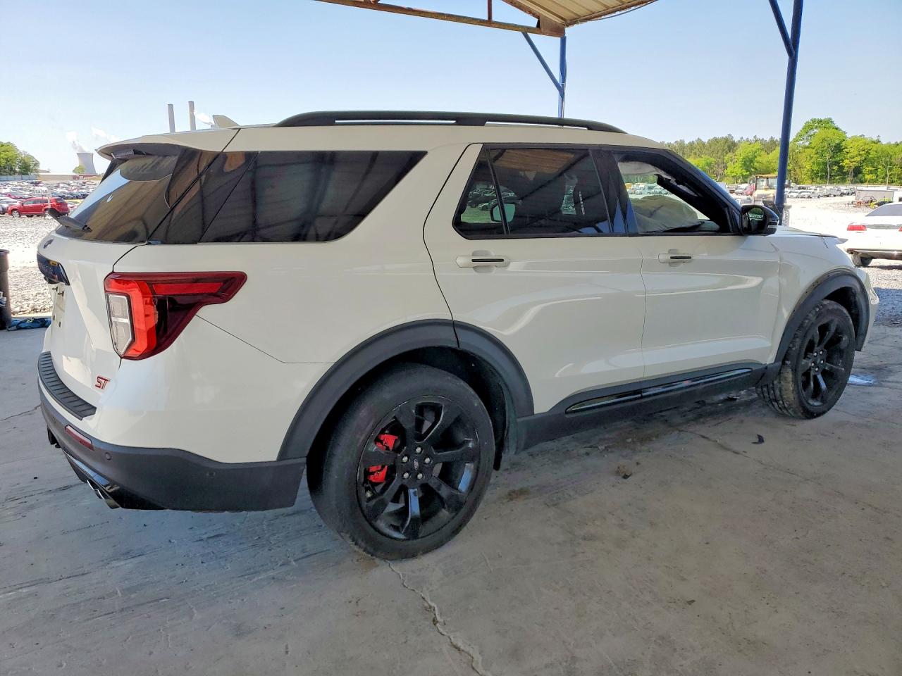 2021 Ford Explorer St White vin: 1FM5K8GC2MGB39442
