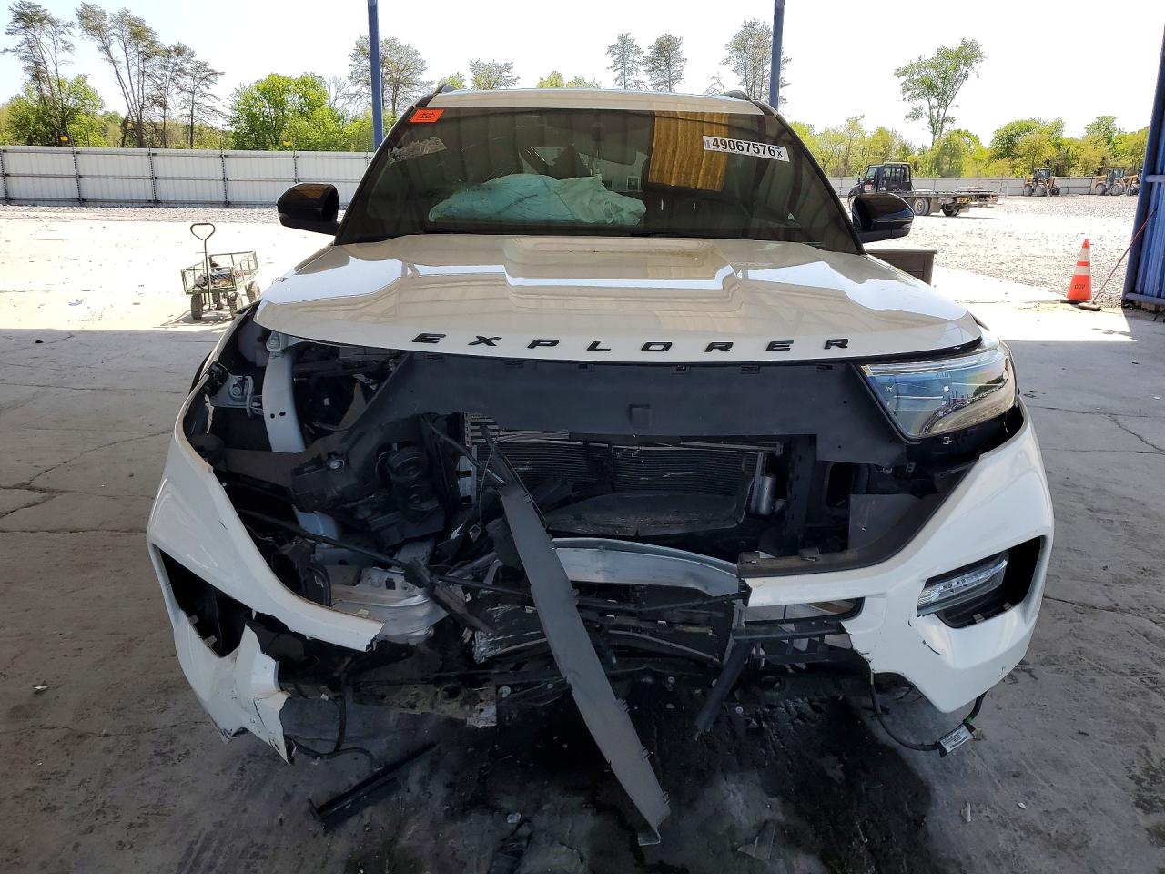 2021 Ford Explorer St White vin: 1FM5K8GC2MGB39442