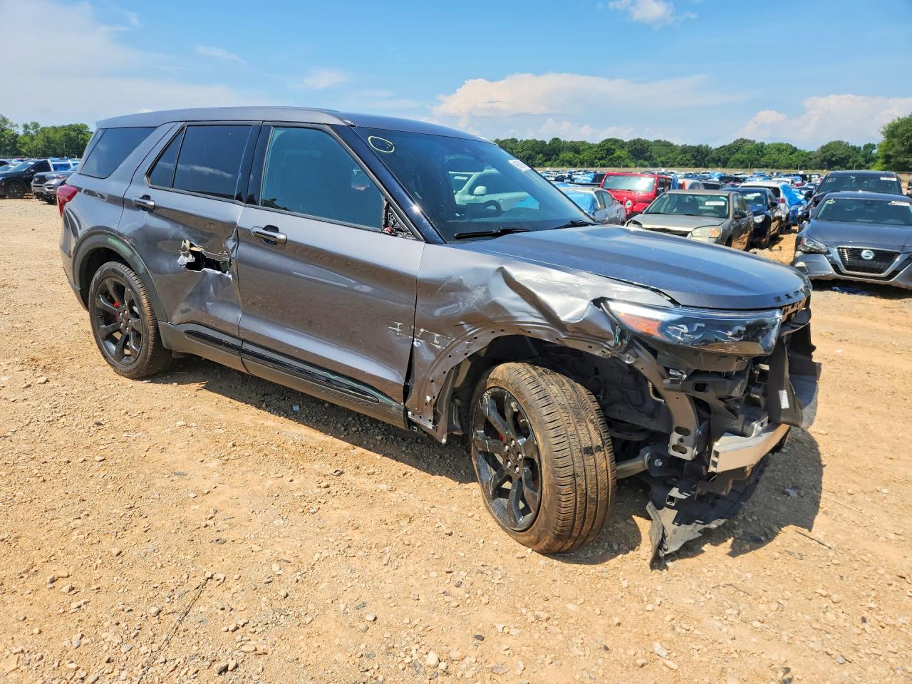 2022 Ford Explorer St Gray vin: 1FM5K8GC2NGA82659
