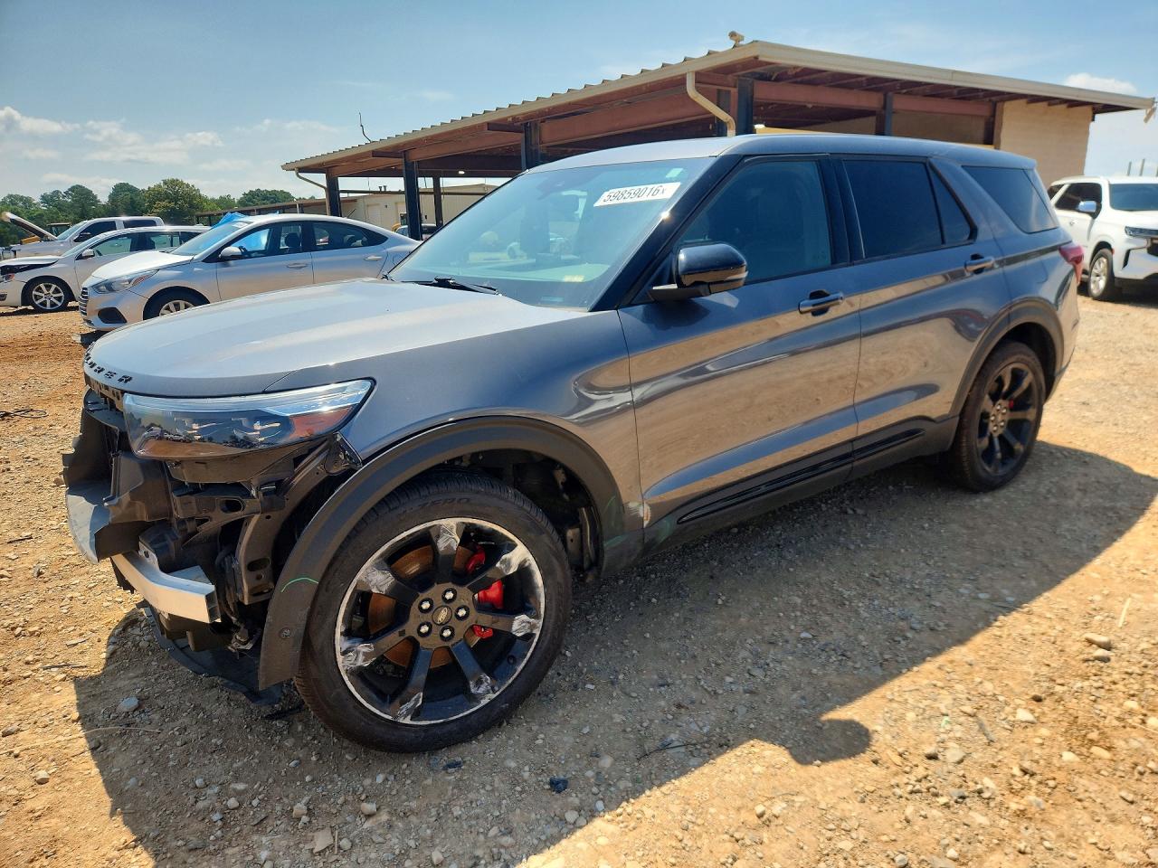 2022 Ford Explorer St Gray vin: 1FM5K8GC2NGA82659
