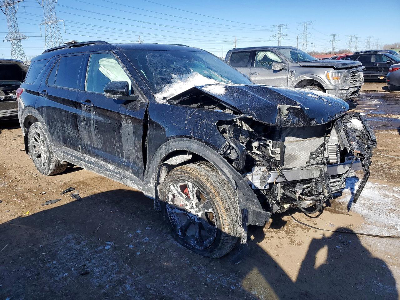 2023 Ford Explorer St Черный vin: 1FM5K8GC2PGB81632