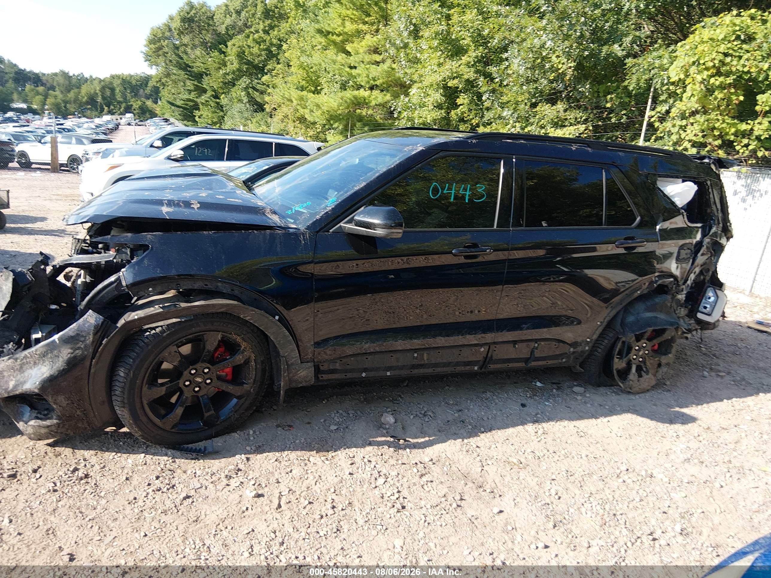 2021 Ford Explorer St Black vin: 1FM5K8GC6MGB00479
