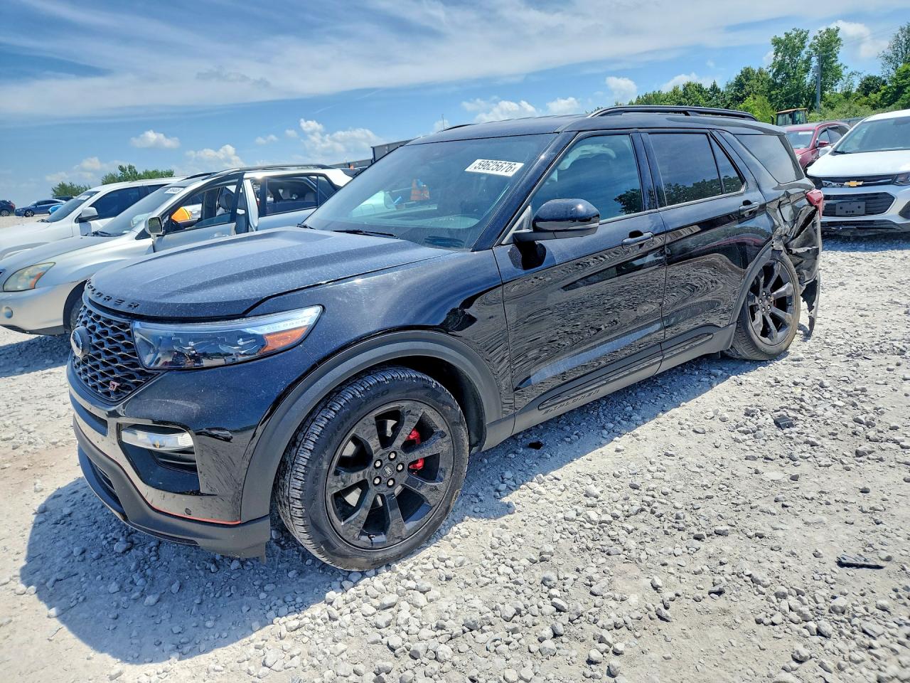 2022 Ford Explorer St Gray vin: 1FM5K8GC7NGC13682
