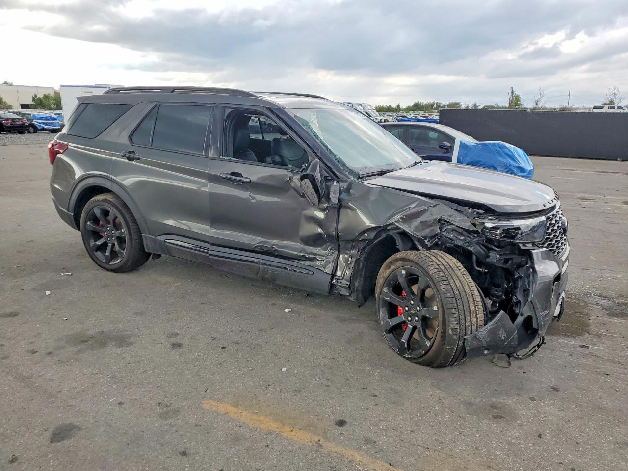 2020 Ford Explorer St Gray vin: 1FM5K8GC8LGA24021