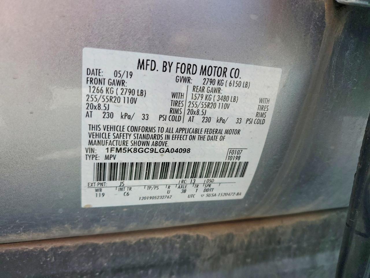 2020 Ford Explorer St Silver vin: 1FM5K8GC9LGA04098