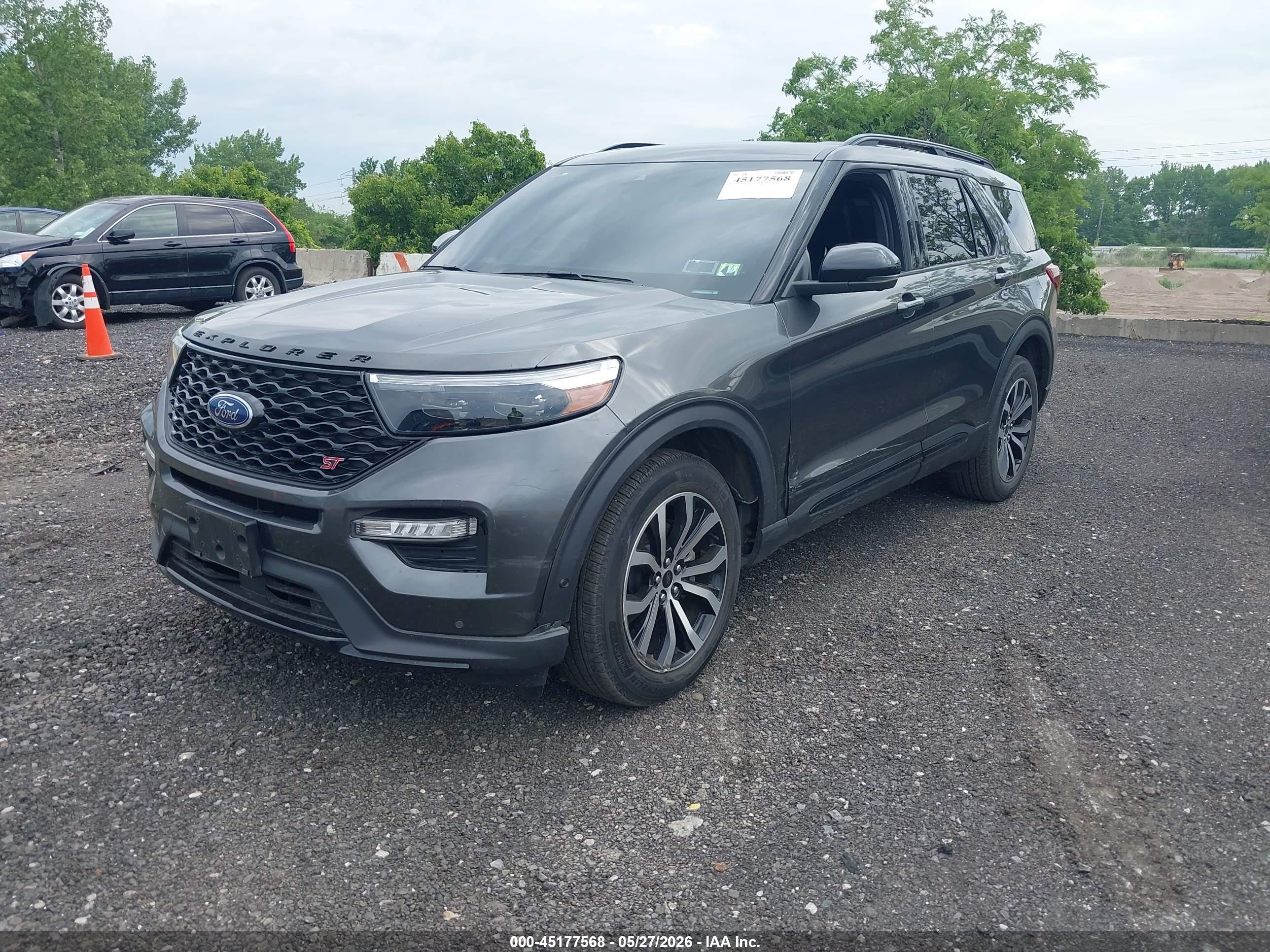 2020 Ford Explorer St Gray vin: 1FM5K8GCXLGA08113