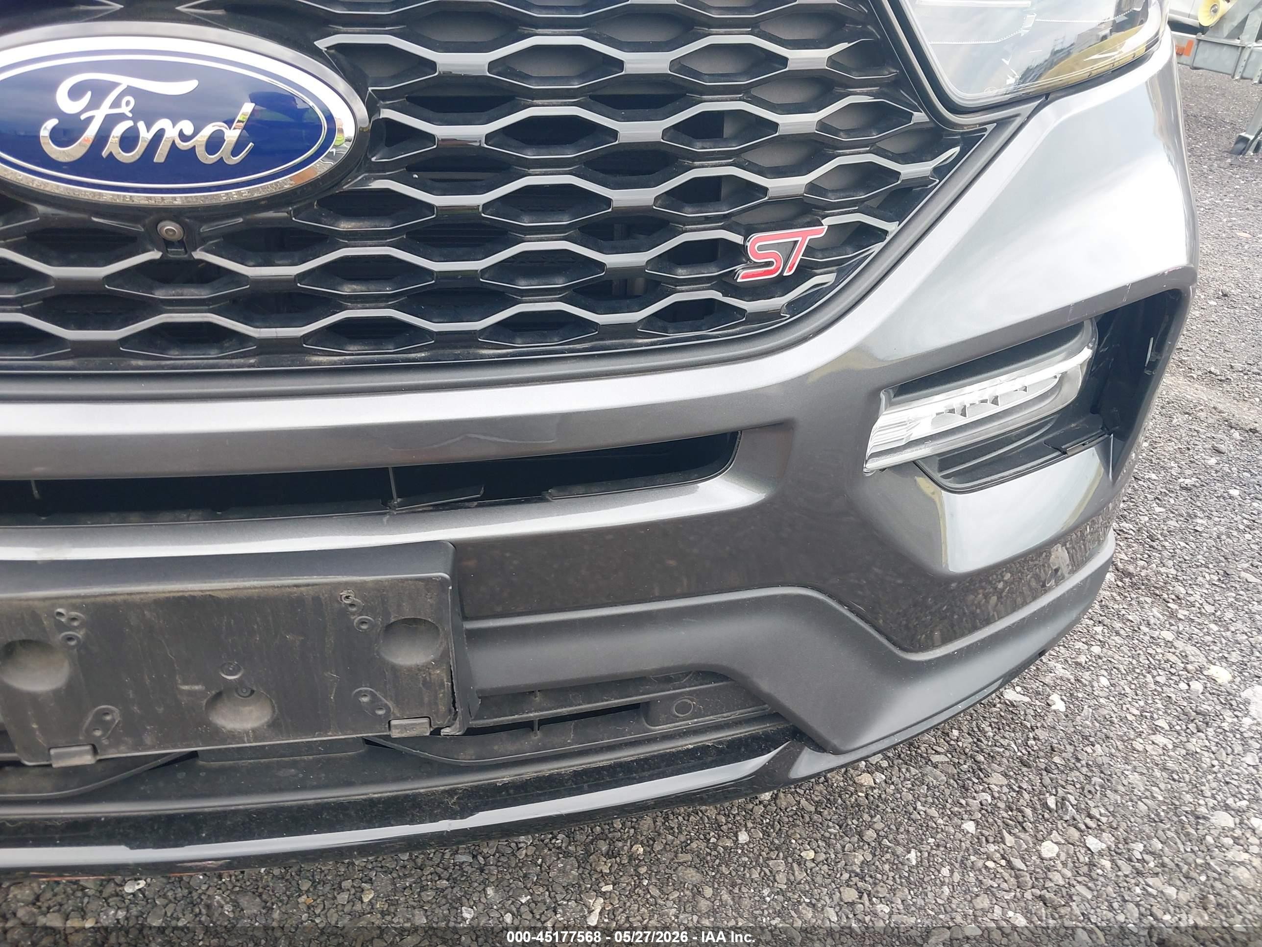 2020 Ford Explorer St Gray vin: 1FM5K8GCXLGA08113