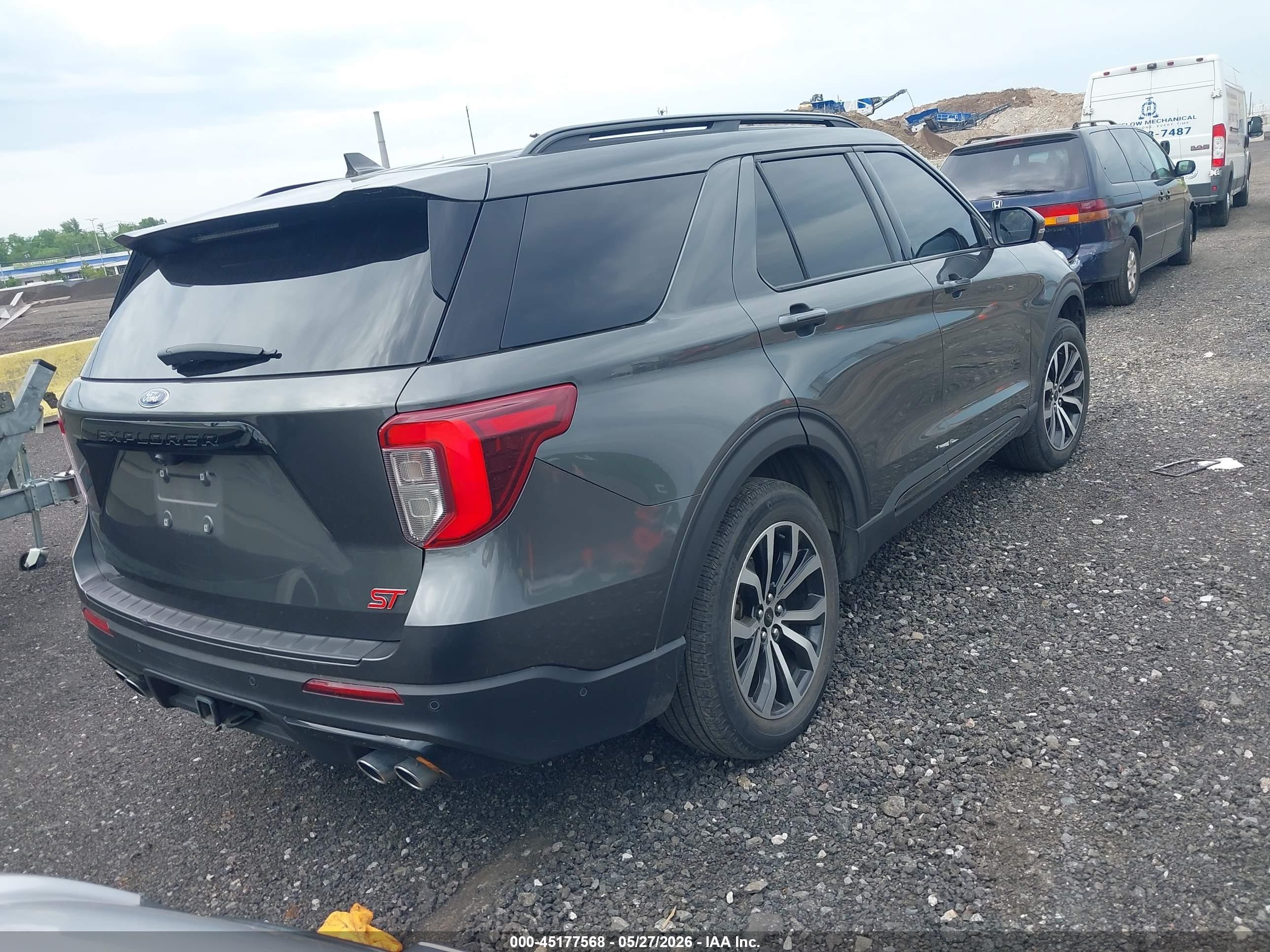 2020 Ford Explorer St Gray vin: 1FM5K8GCXLGA08113