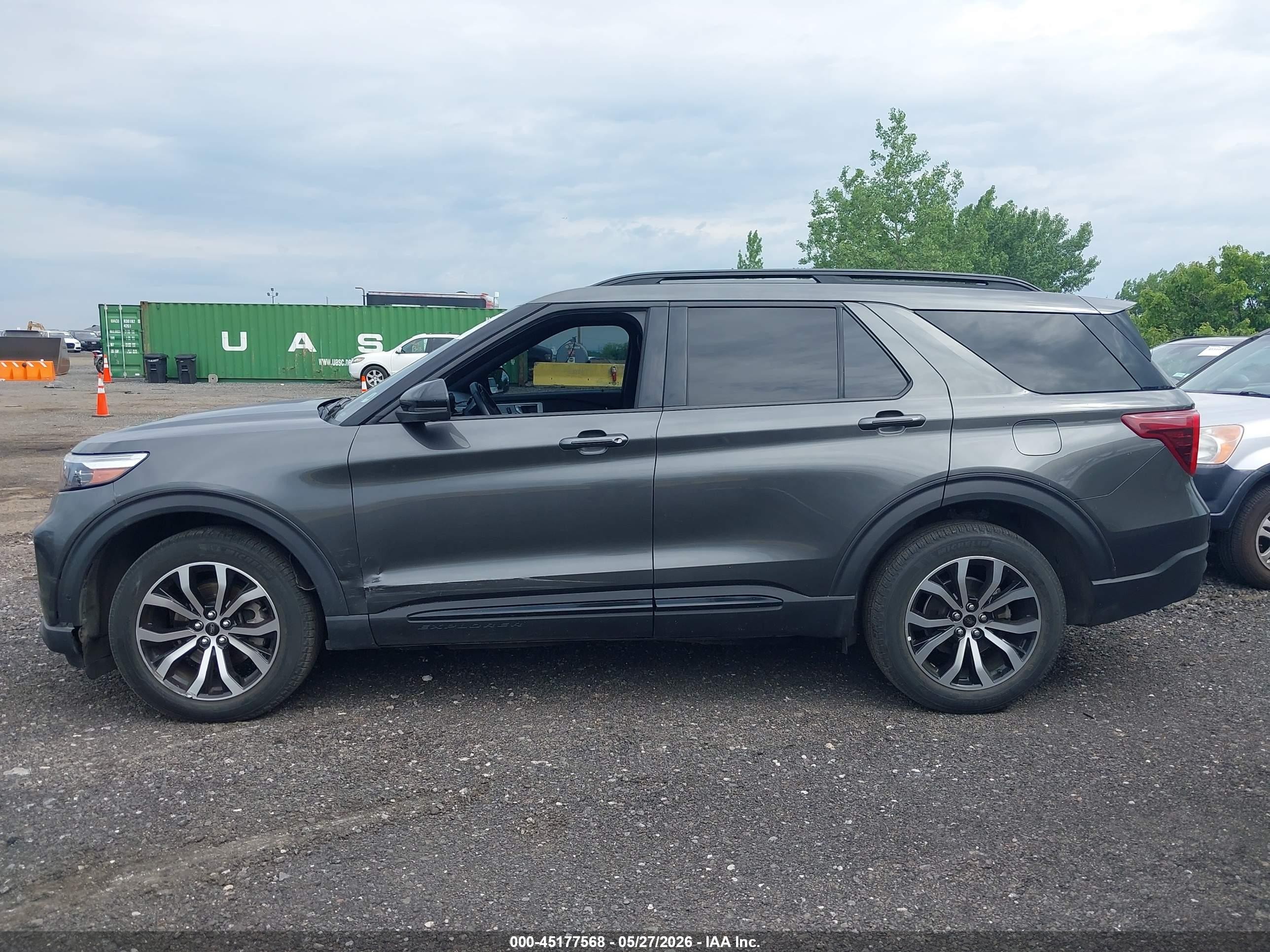 2020 Ford Explorer St Gray vin: 1FM5K8GCXLGA08113