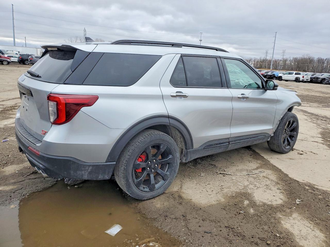 2023 Ford Explorer St Gray vin: 1FM5K8GCXPGB72046