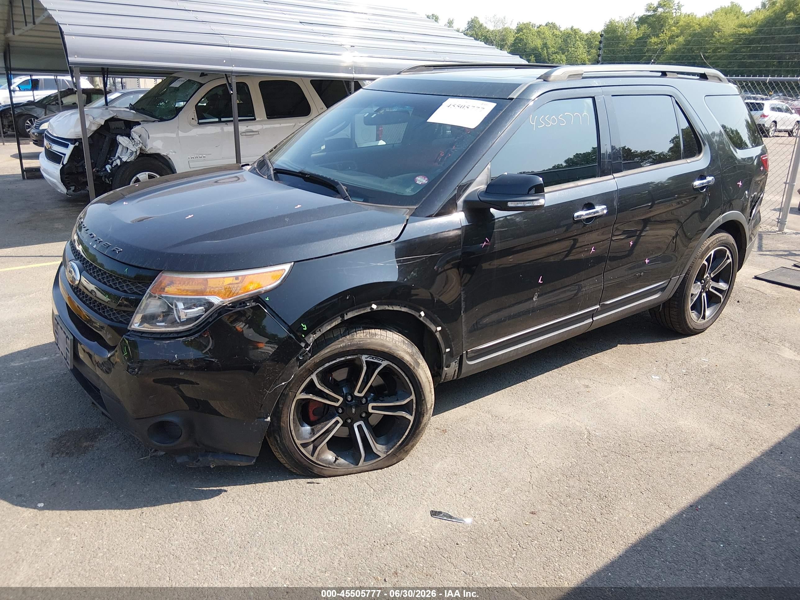 2014 Ford Explorer Sport Black vin: 1FM5K8GT0EGA35873