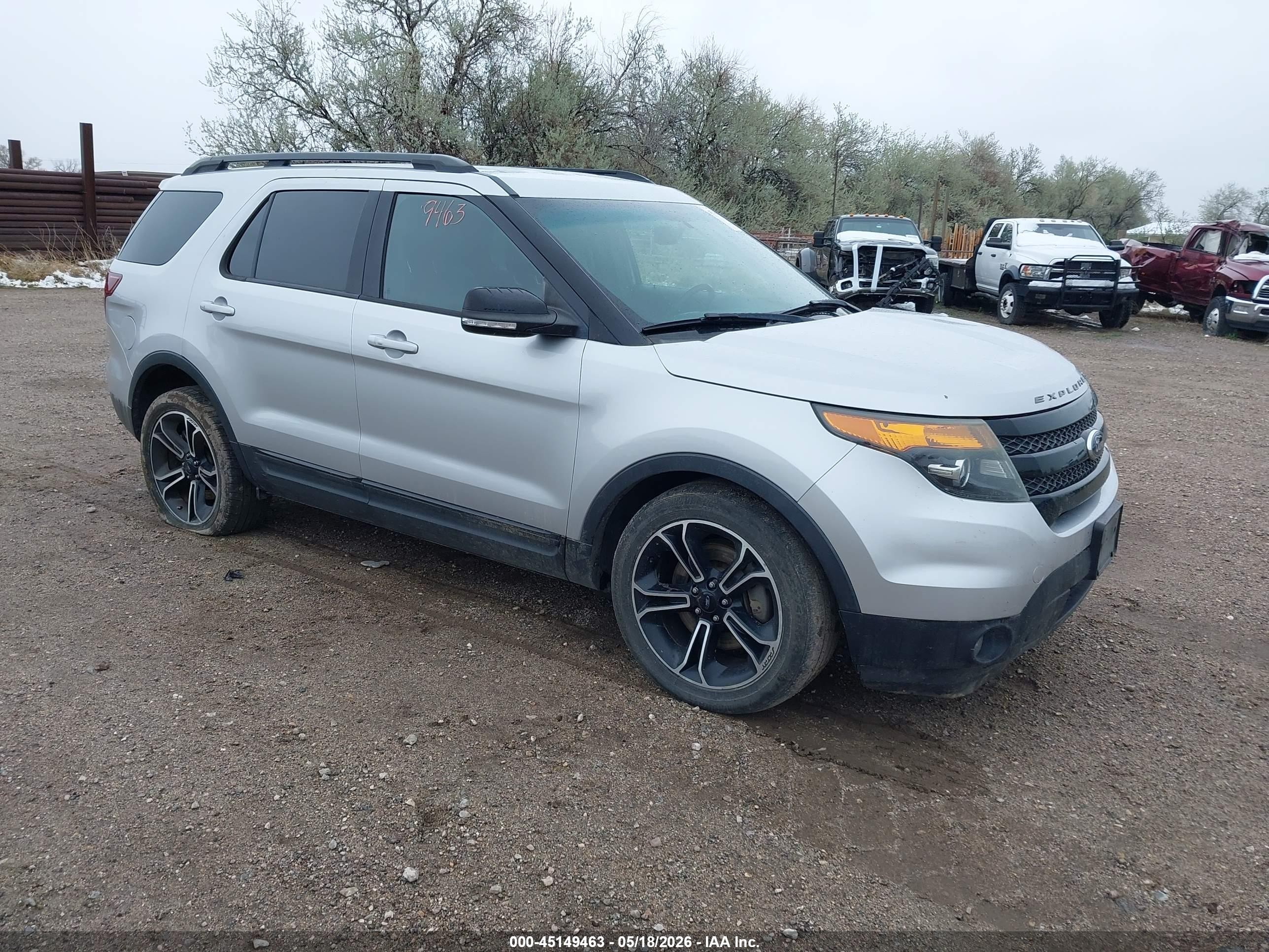 2015 Ford Explorer Sport Silver vin: 1FM5K8GT0FGA07282
