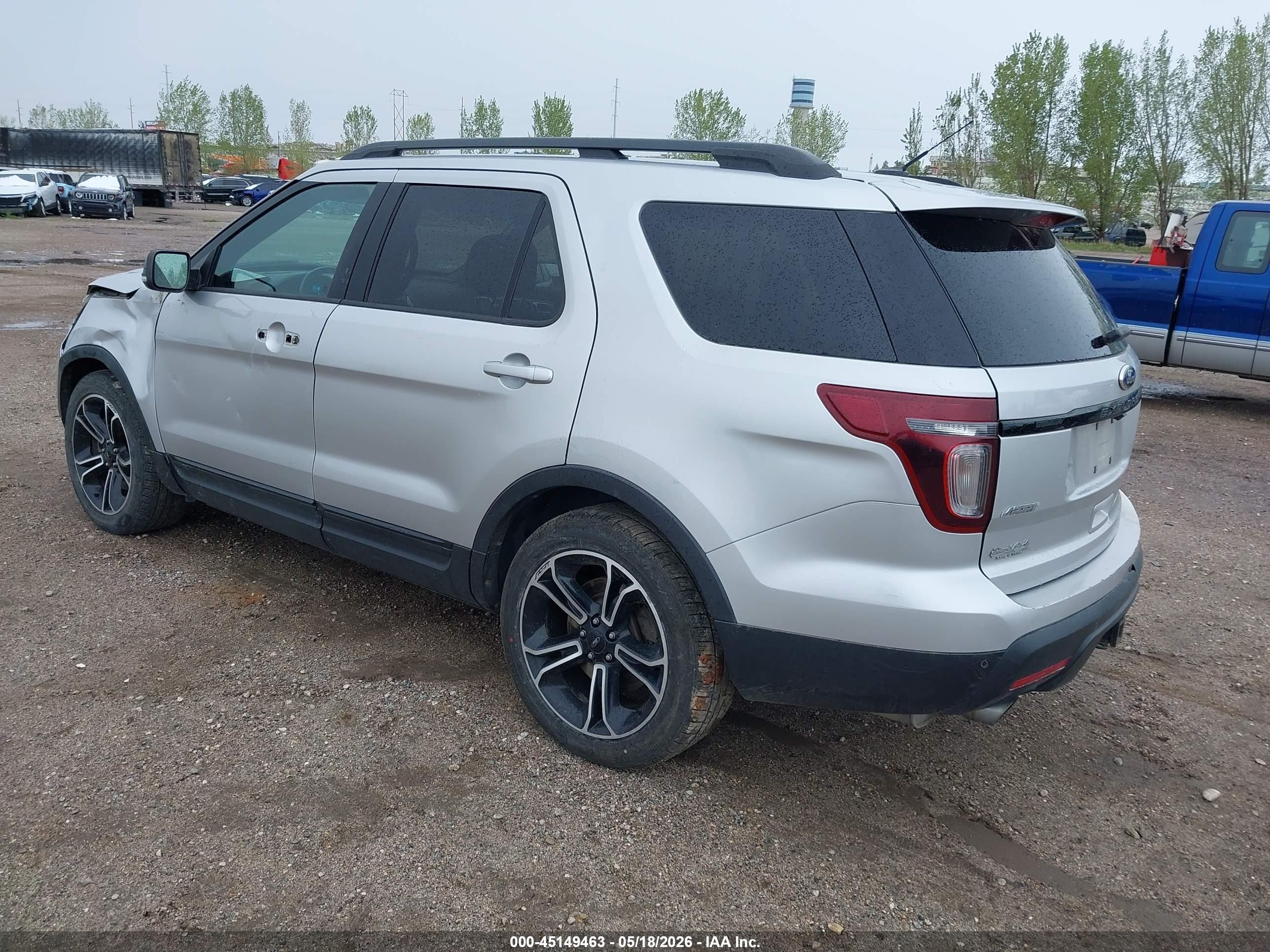2015 Ford Explorer Sport Silver vin: 1FM5K8GT0FGA07282