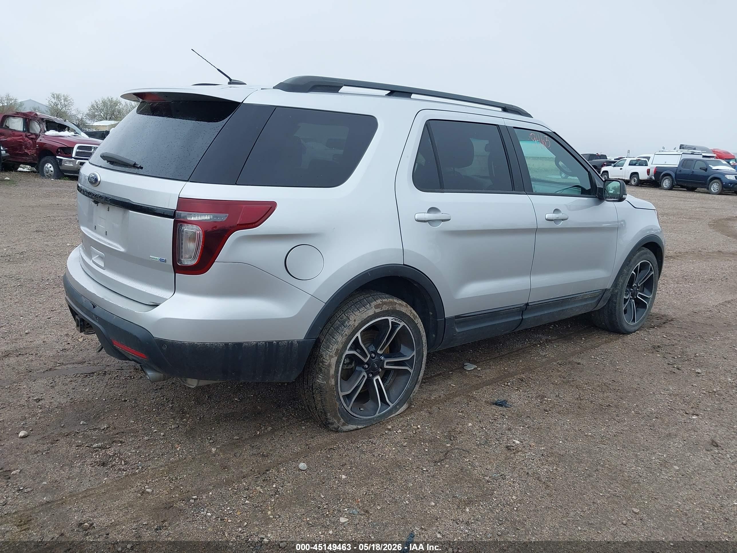 2015 Ford Explorer Sport Silver vin: 1FM5K8GT0FGA07282