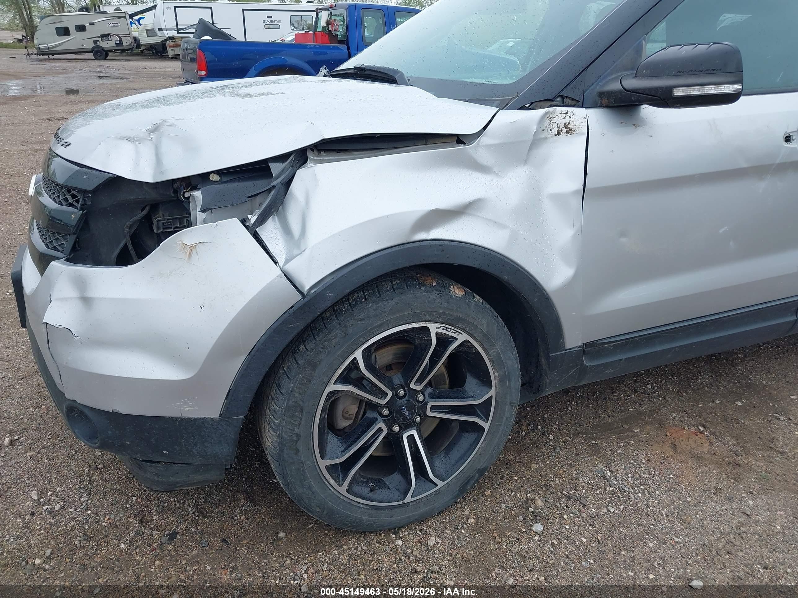 2015 Ford Explorer Sport Silver vin: 1FM5K8GT0FGA07282