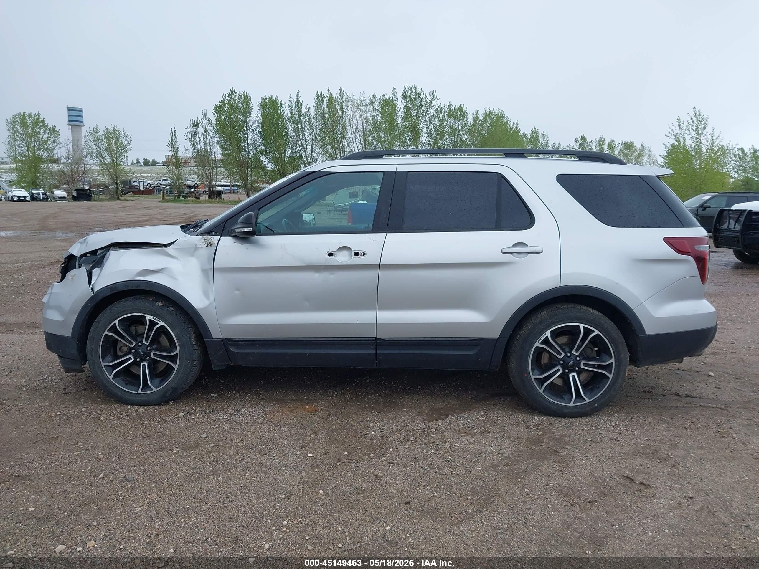 2015 Ford Explorer Sport Silver vin: 1FM5K8GT0FGA07282