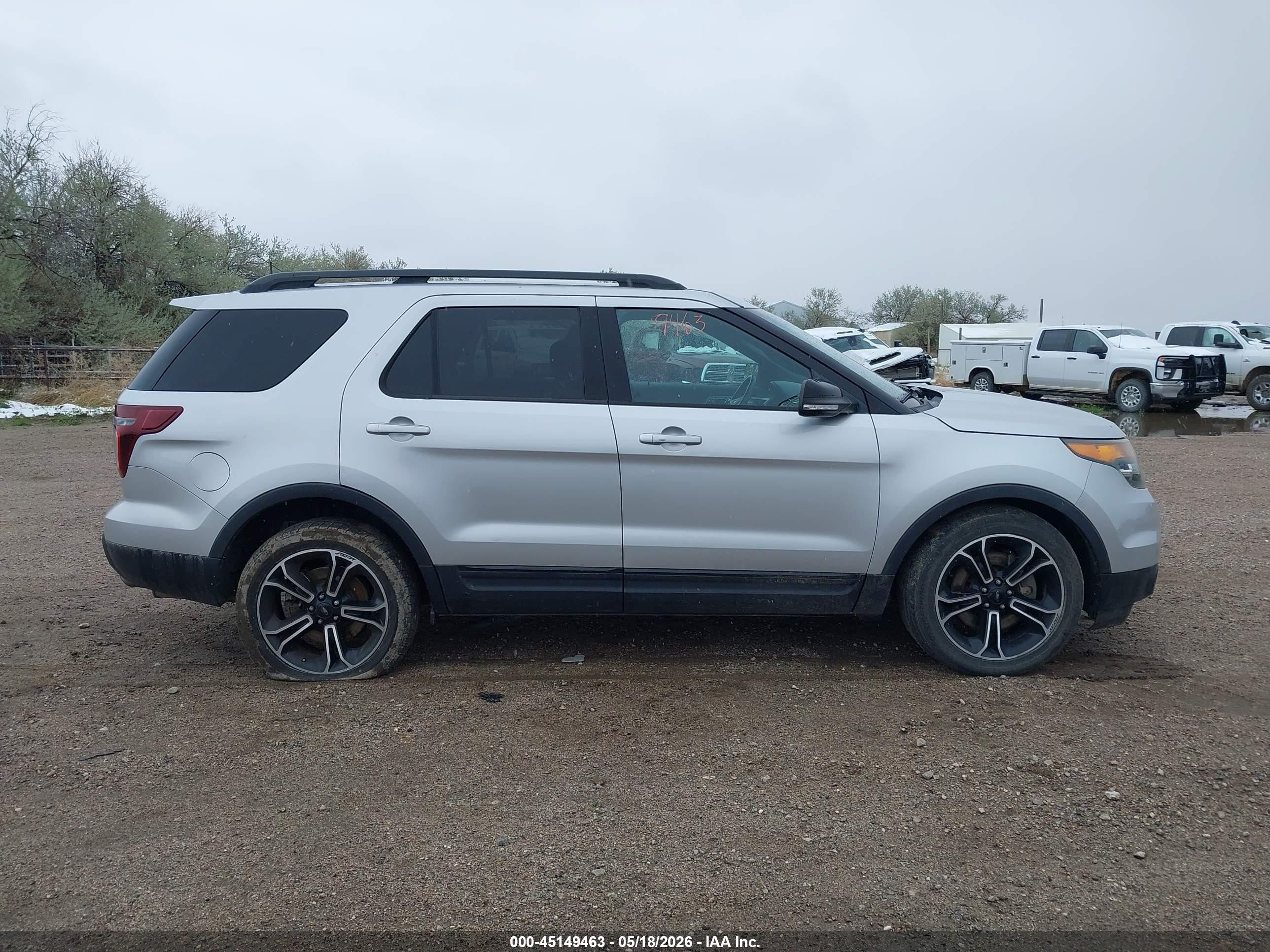 2015 Ford Explorer Sport Silver vin: 1FM5K8GT0FGA07282