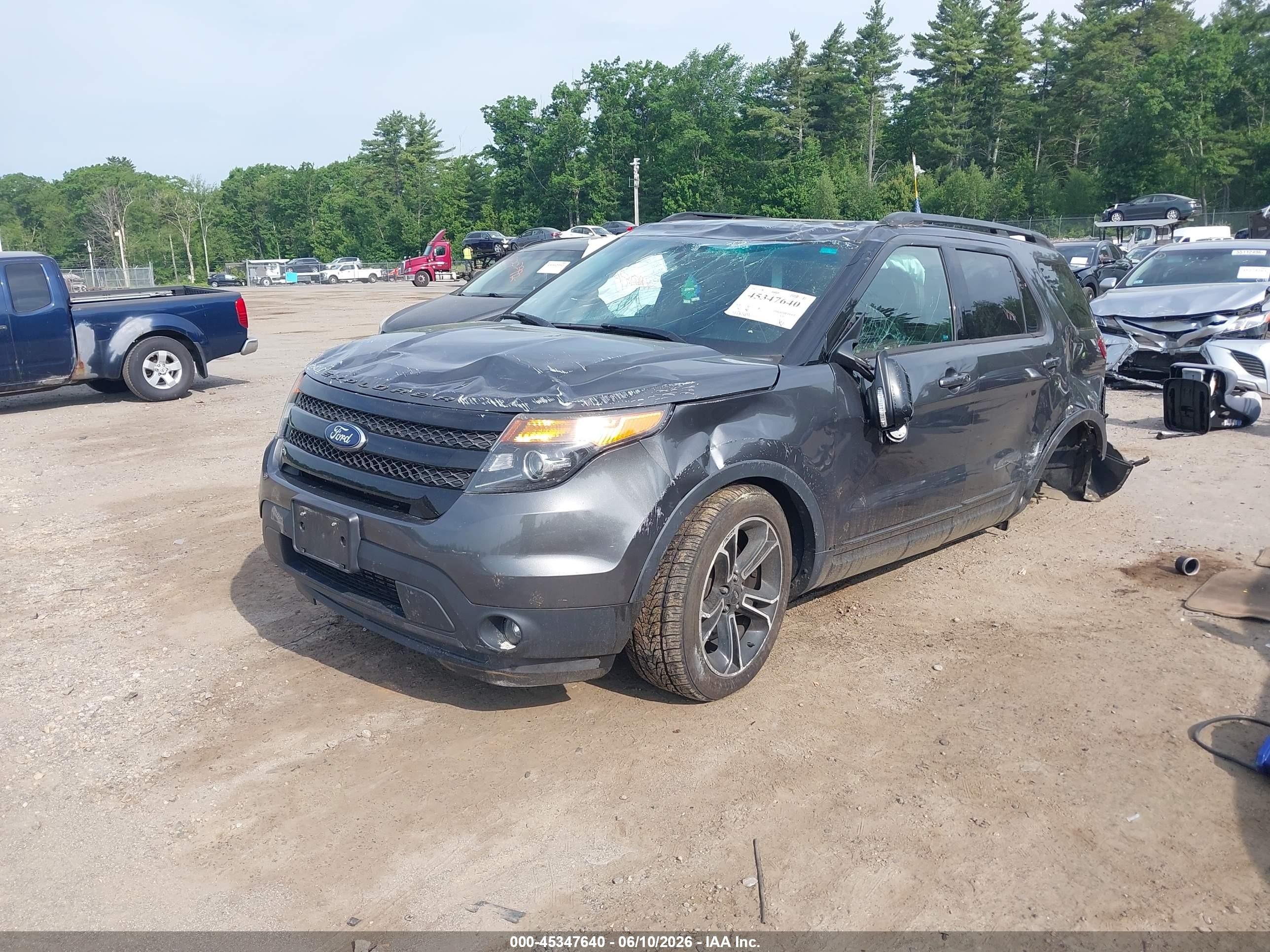 2015 Ford Explorer Sport Gray vin: 1FM5K8GT0FGB21184