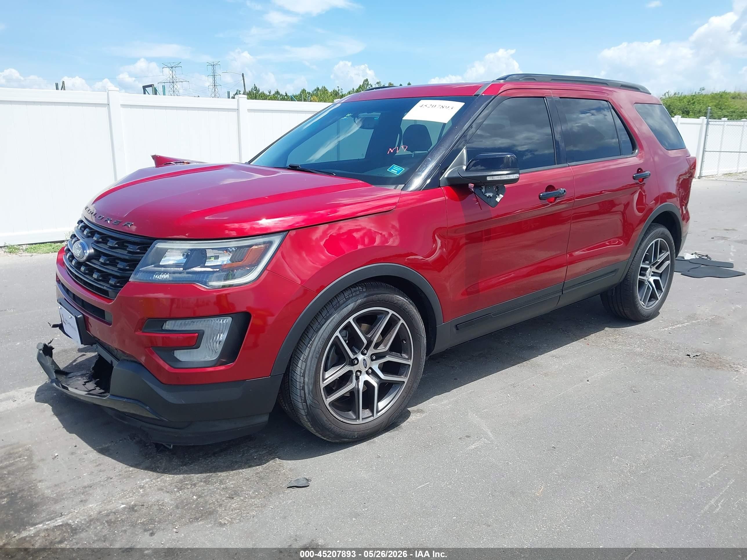2016 Ford Explorer Sport Красный vin: 1FM5K8GT0GGC27233