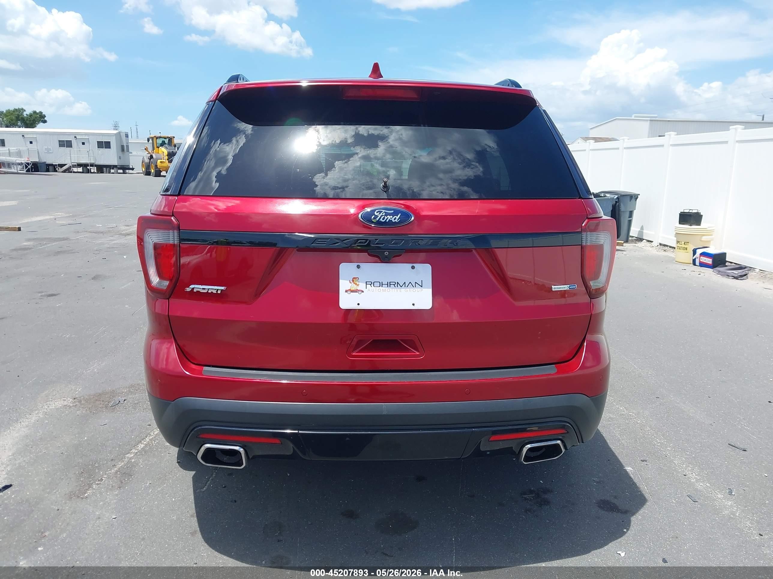 2016 Ford Explorer Sport Красный vin: 1FM5K8GT0GGC27233