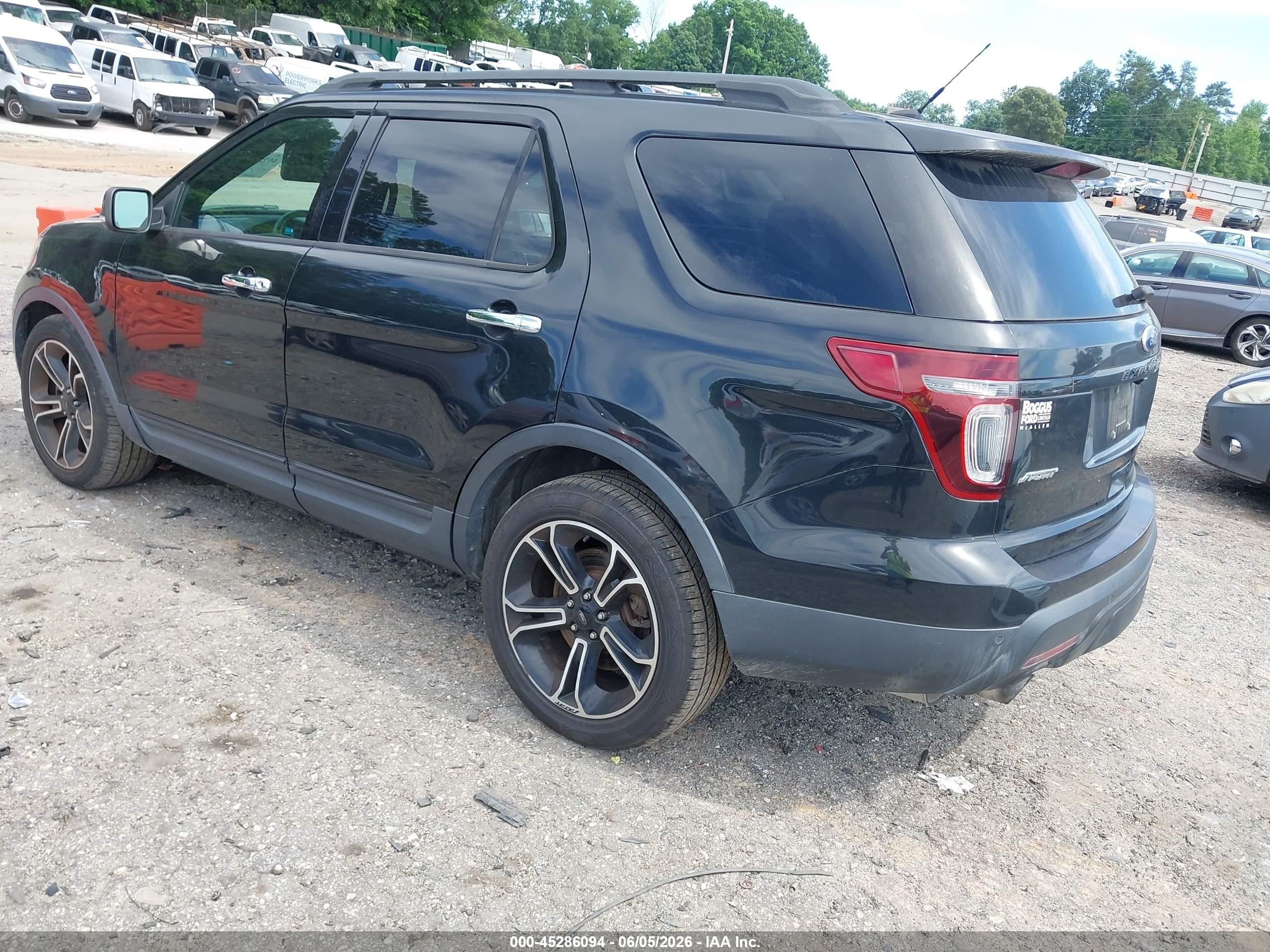 2013 Ford Explorer Sport Black vin: 1FM5K8GT1DGC85993
