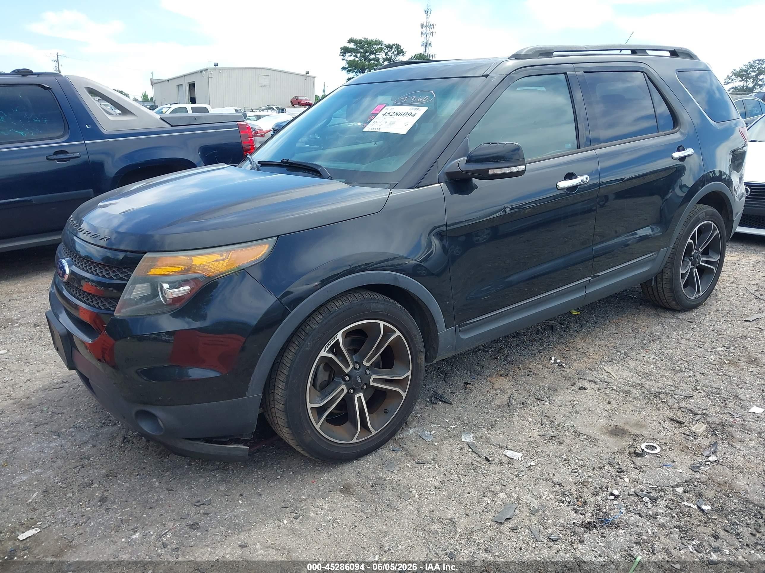 2013 Ford Explorer Sport Black vin: 1FM5K8GT1DGC85993