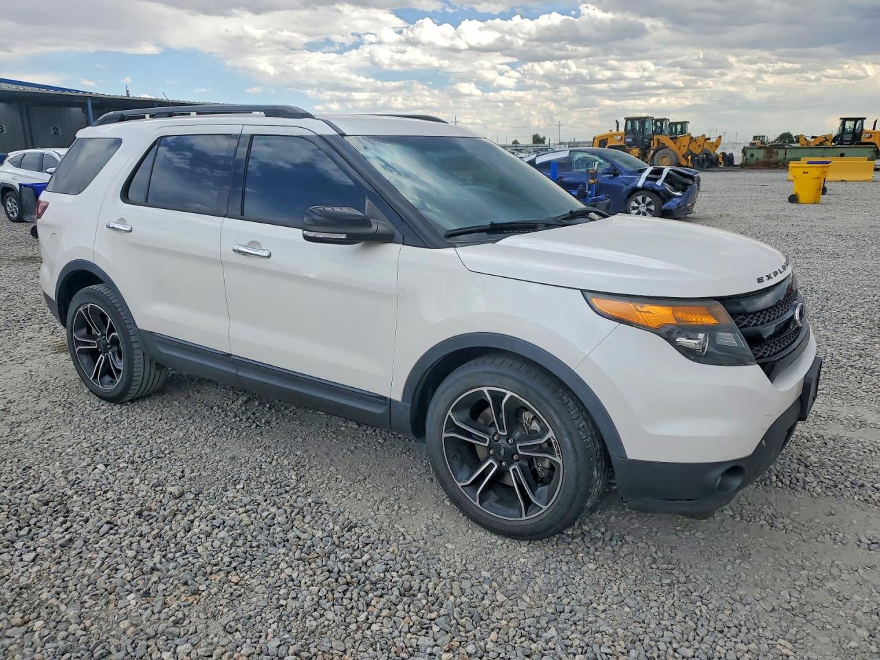2014 Ford Explorer Sport White vin: 1FM5K8GT1EGA22758