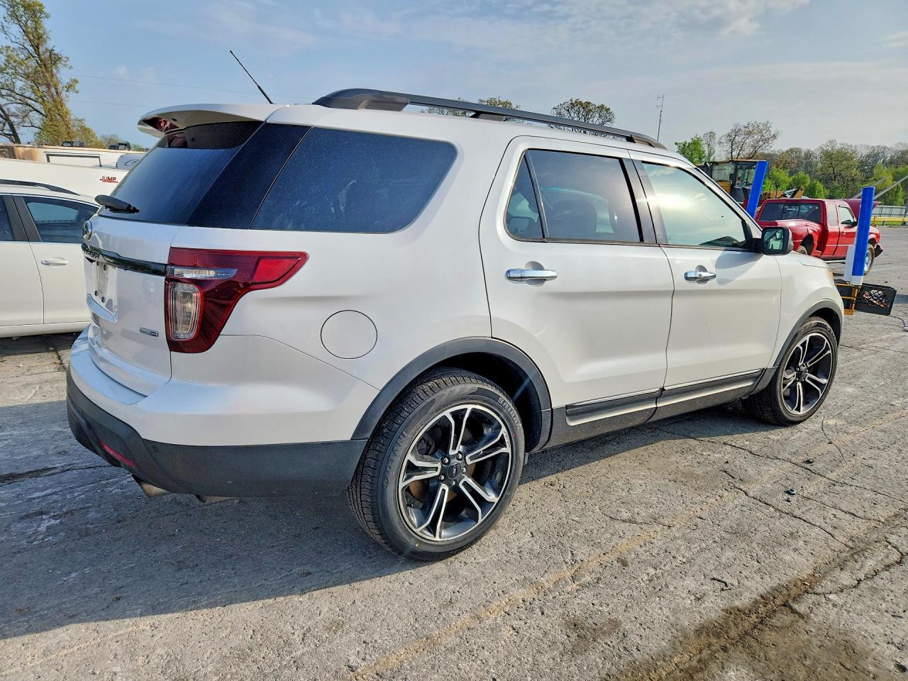 2014 Ford Explorer Sport White vin: 1FM5K8GT1EGA90591