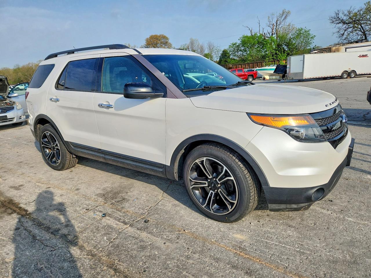 2014 Ford Explorer Sport White vin: 1FM5K8GT1EGA90591