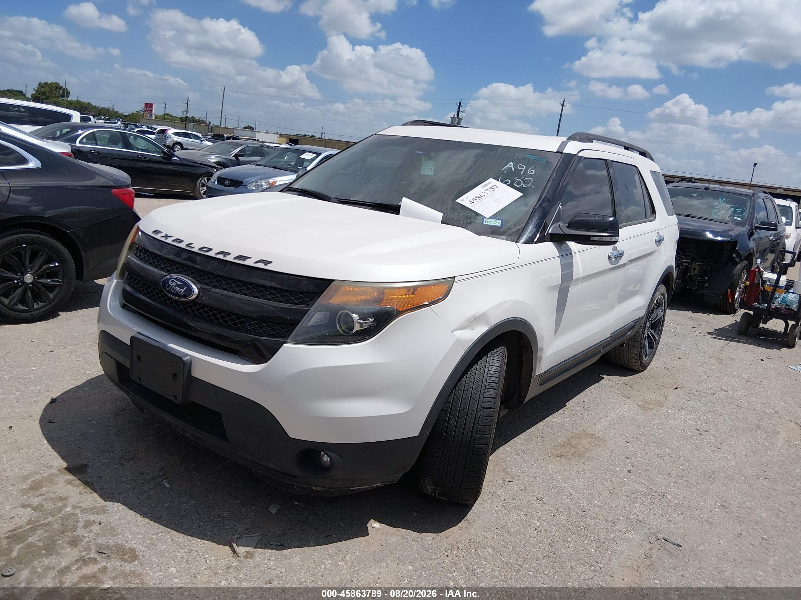 2014 Ford Explorer Sport White vin: 1FM5K8GT1EGA96682
